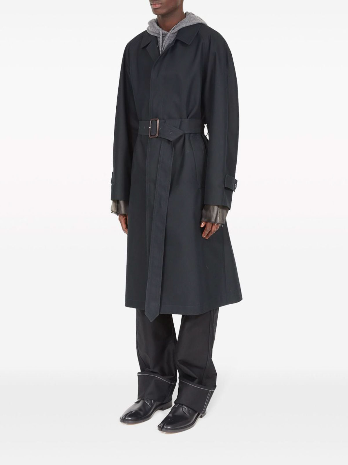 Shop Maison Margiela Coat In Black