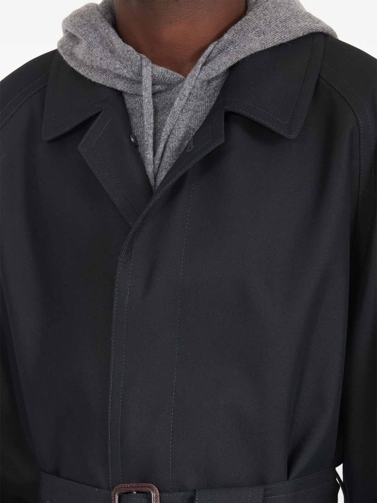 Shop Maison Margiela Coat In Black