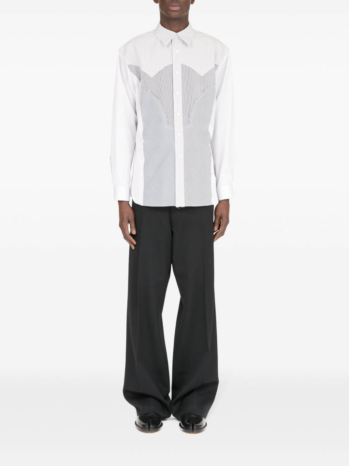 Shop Maison Margiela Cotton Shirt In Black