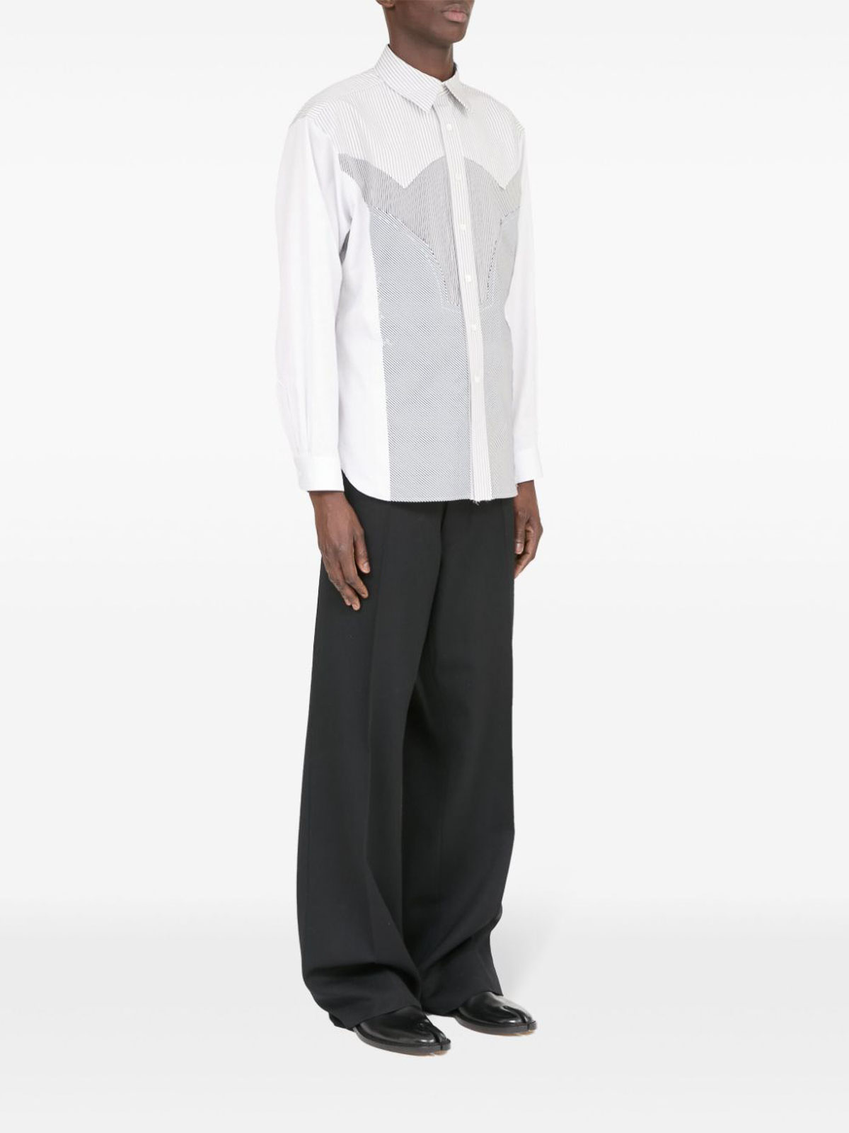 Shop Maison Margiela Cotton Shirt In Black