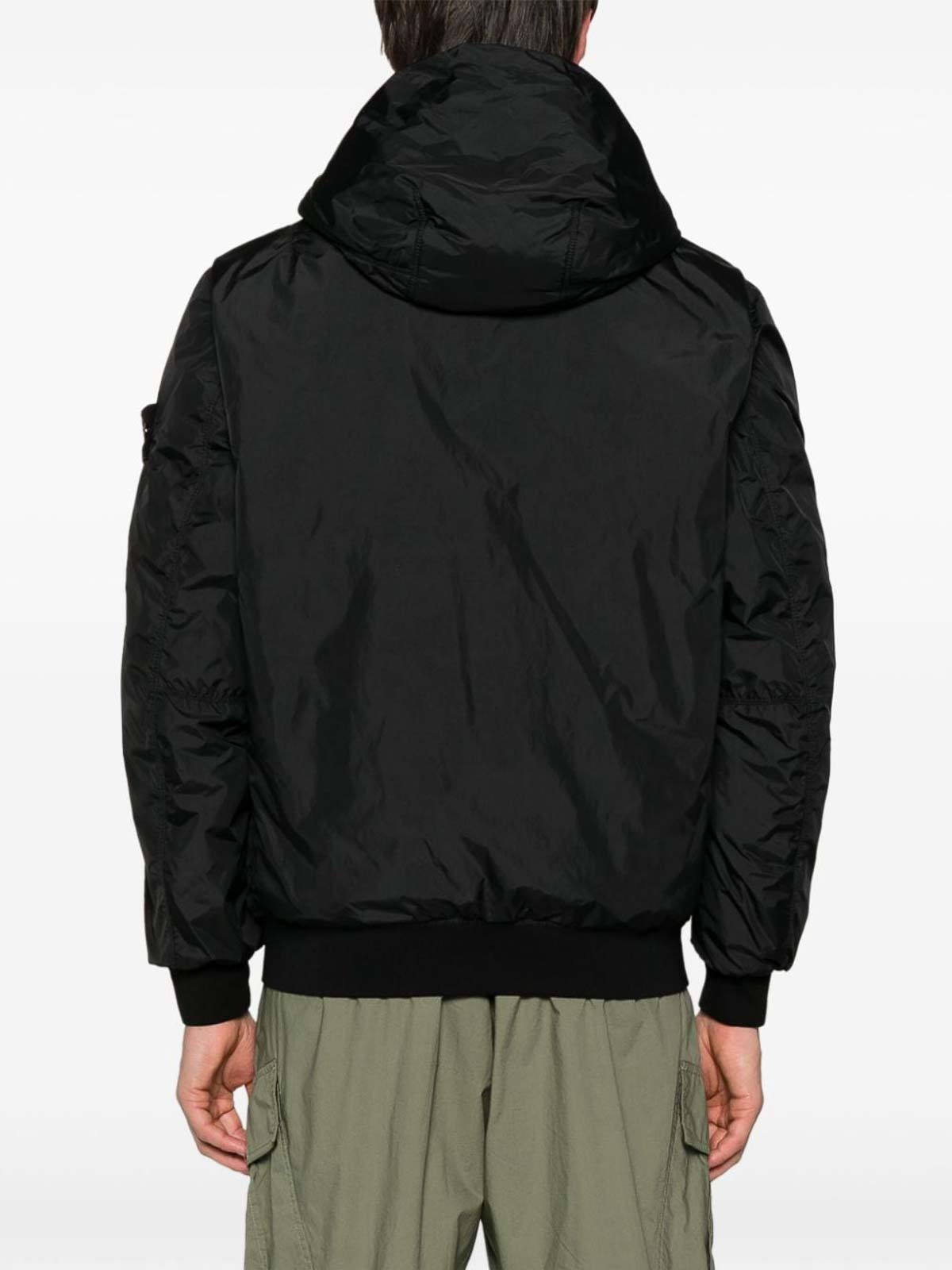 Shop Stone Island Coat In Black