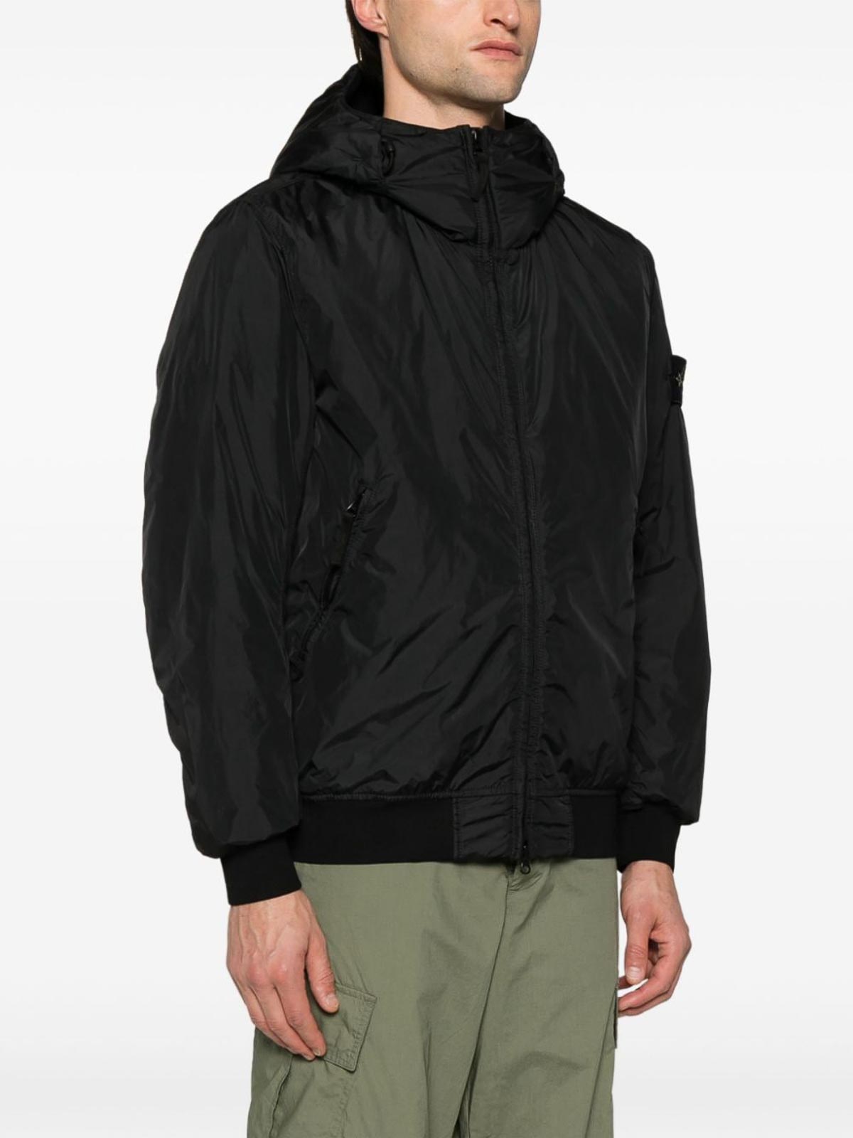 Shop Stone Island Coat In Black