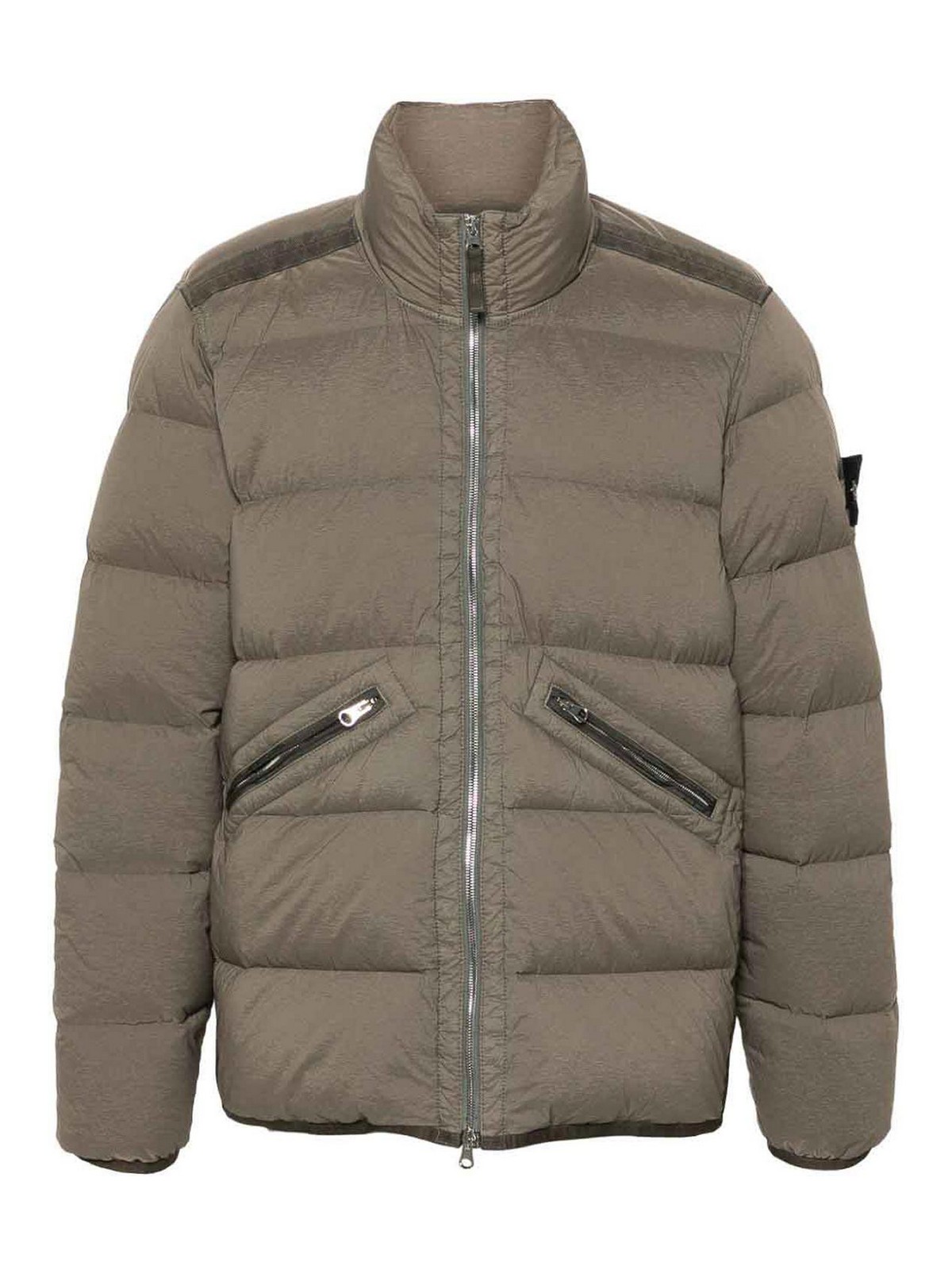 Shop Stone Island Coat In Green