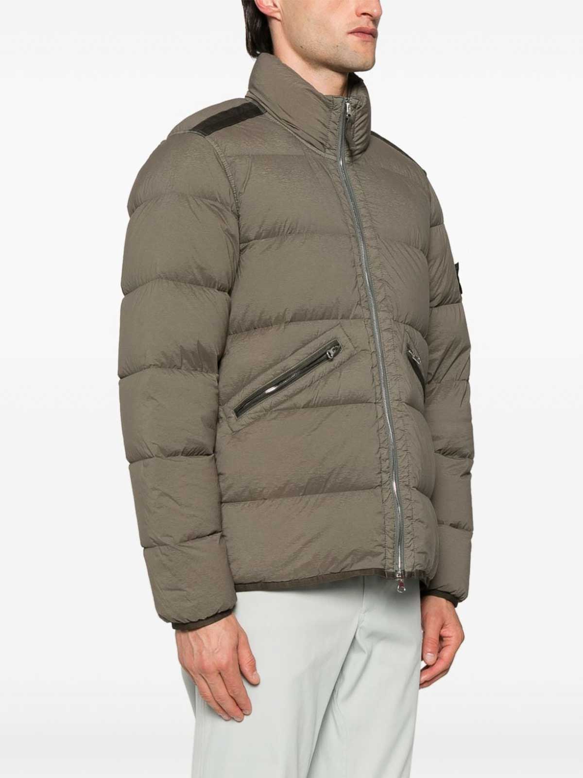 Shop Stone Island Coat In Green