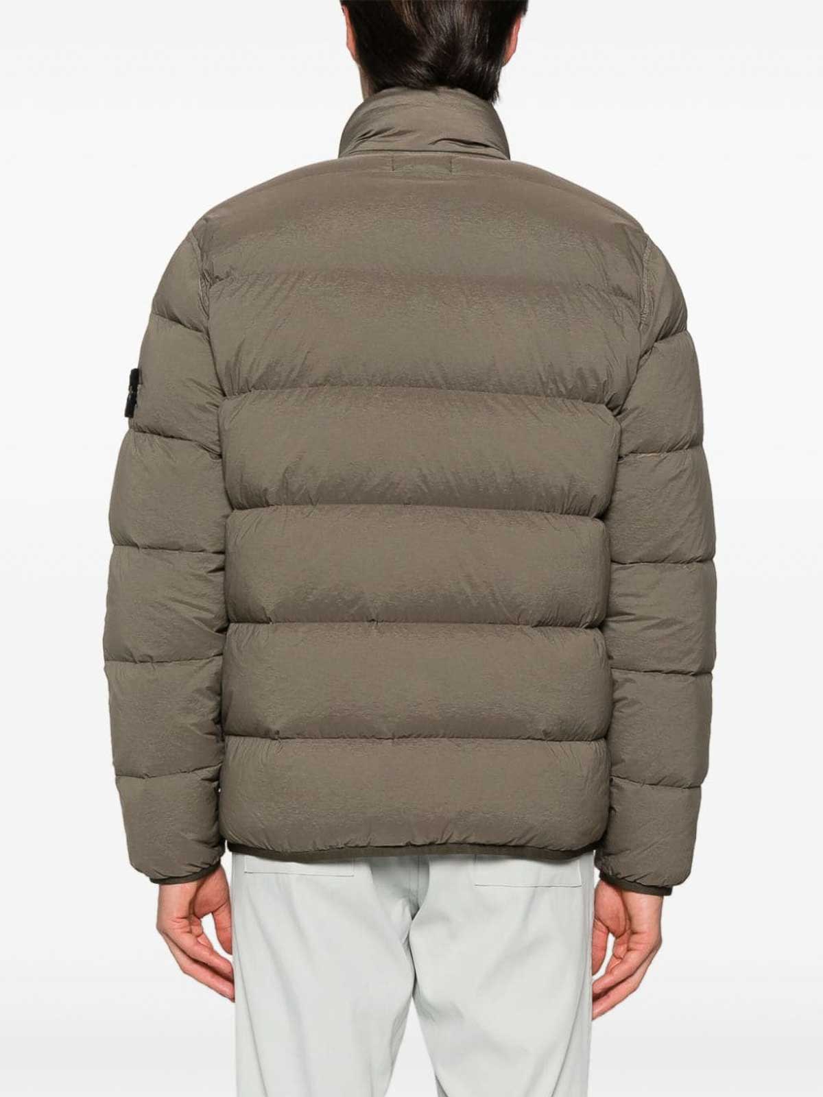 Shop Stone Island Coat In Green