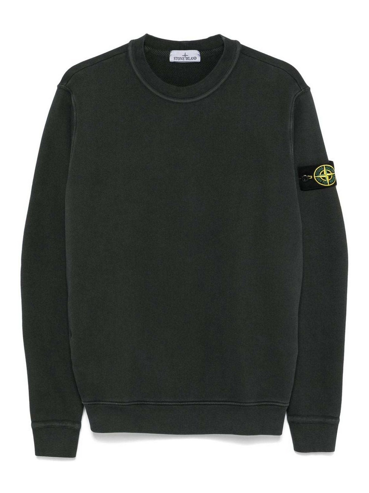 Shop Stone Island Cotton  Sweatshirt In Grey