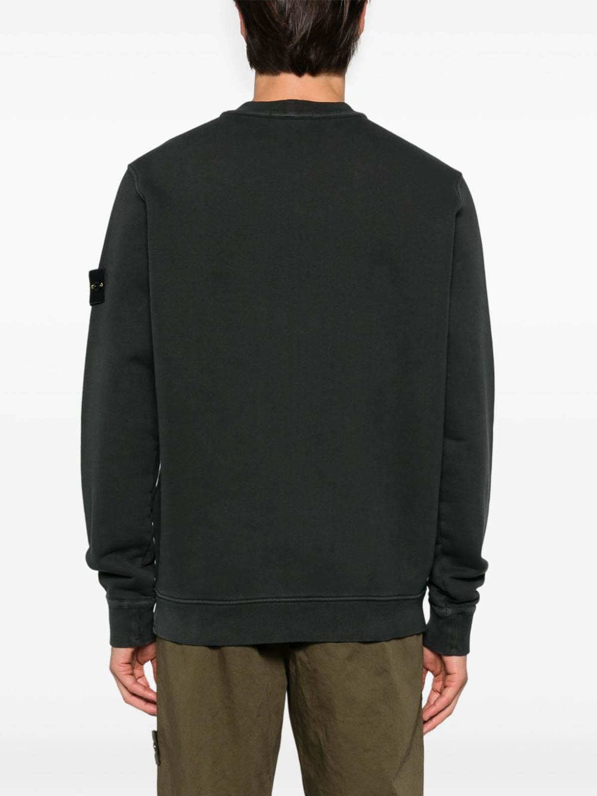 Shop Stone Island Cotton  Sweatshirt In Grey