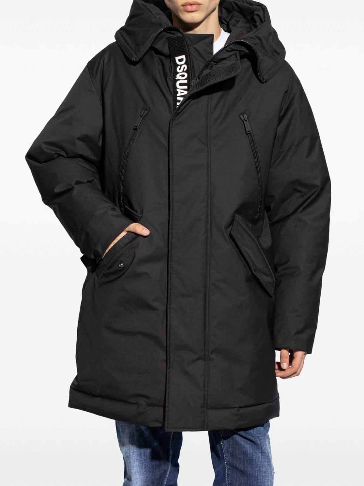 Shop Dsquared2 Coat In Black