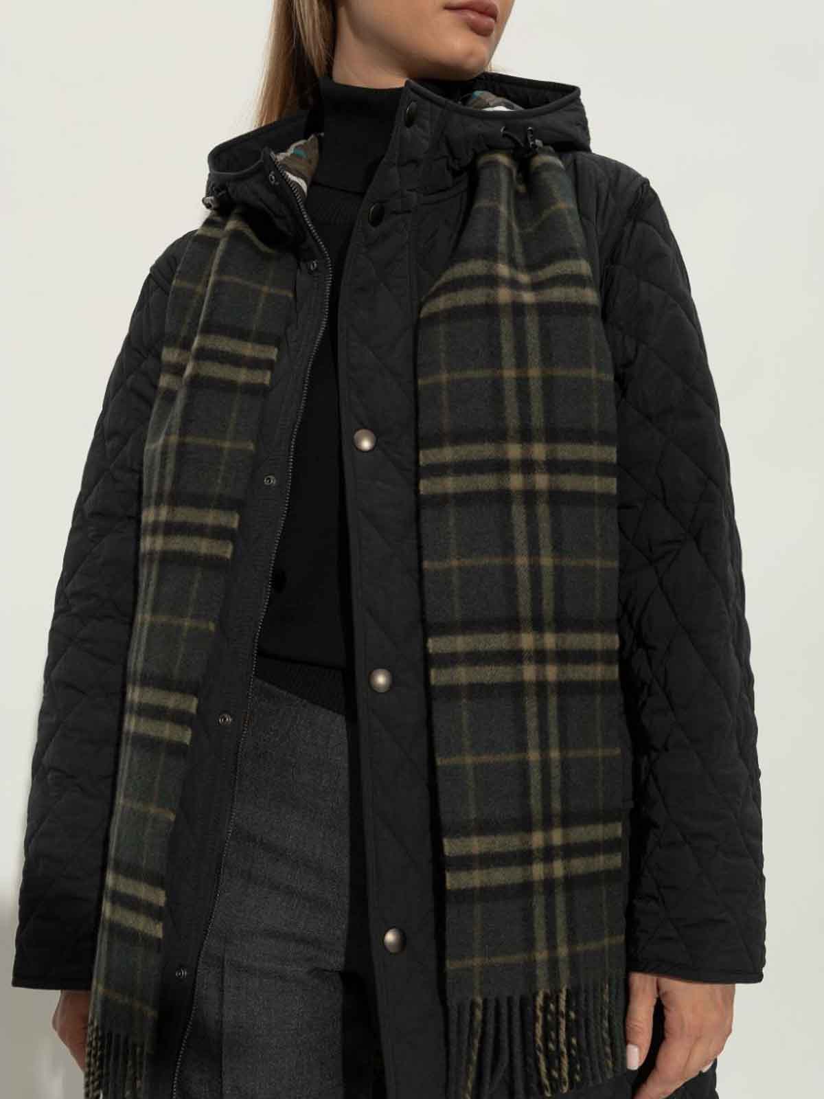 Shop Burberry Scarfs In Black