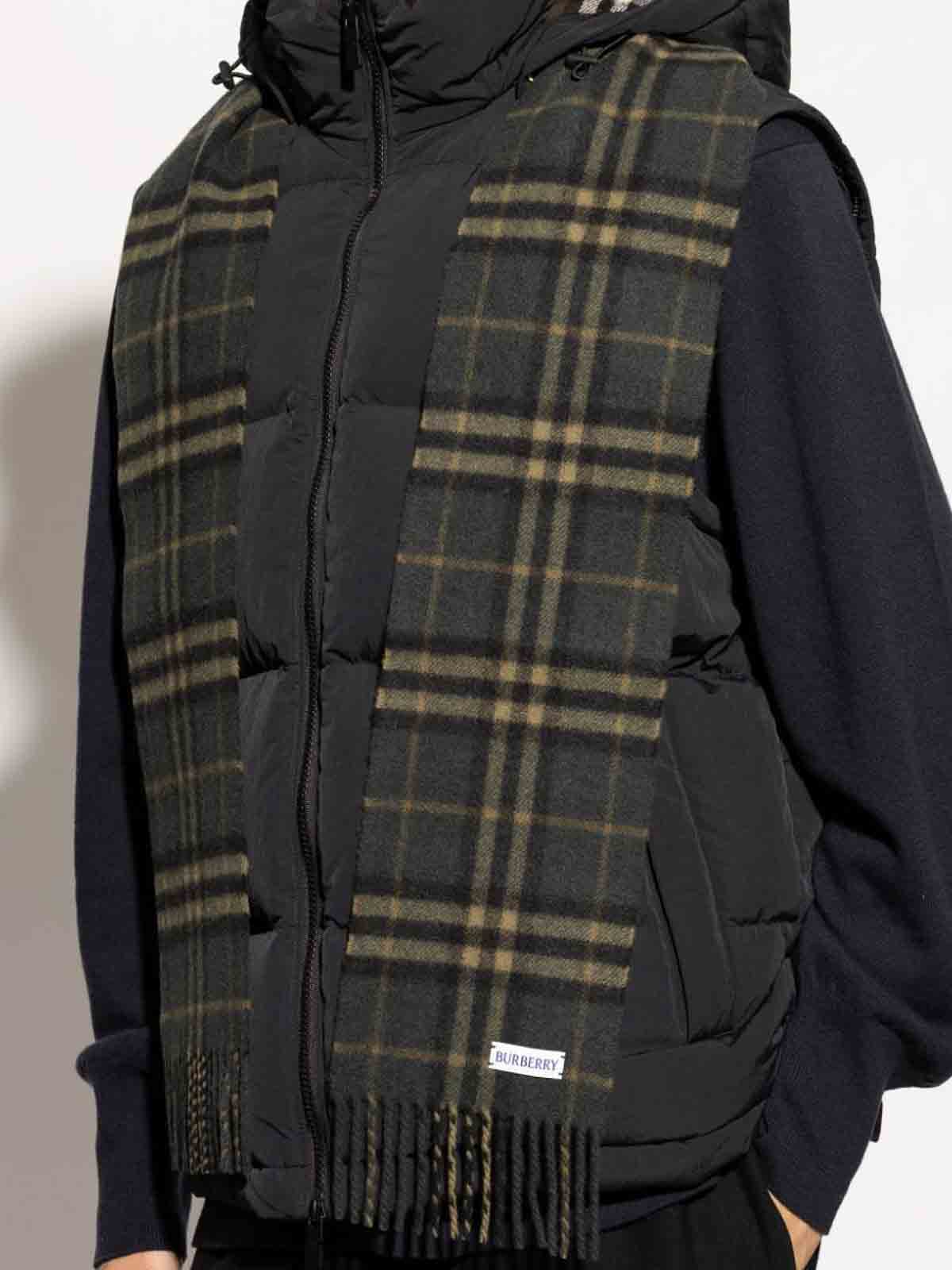 Shop Burberry Scarfs In Black