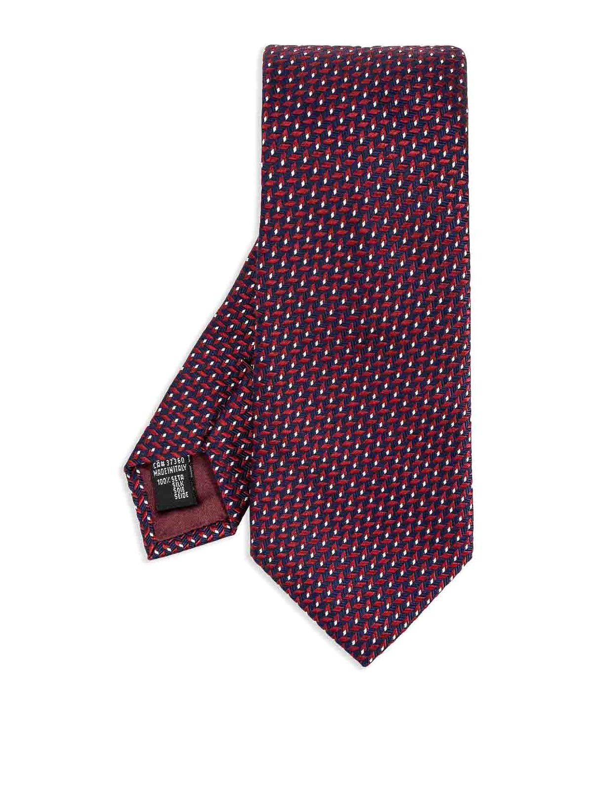 Giorgio Armani Ties Bordeaux In Dark Red