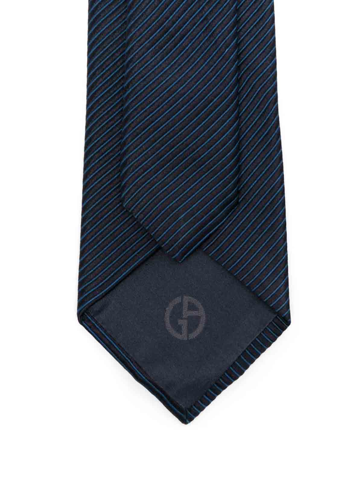 Shop Giorgio Armani Ties In Blue