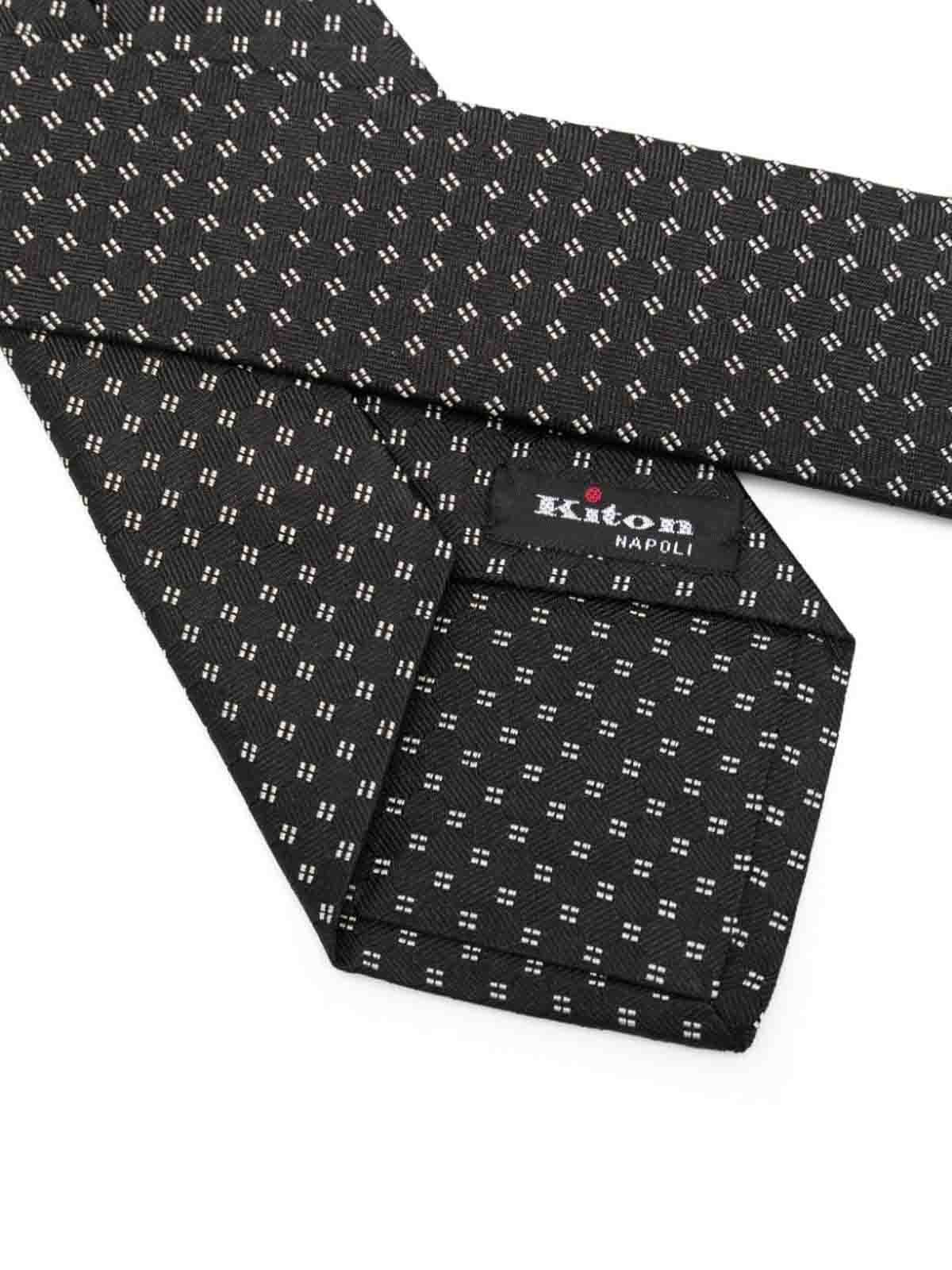 Shop Kiton Ties Black