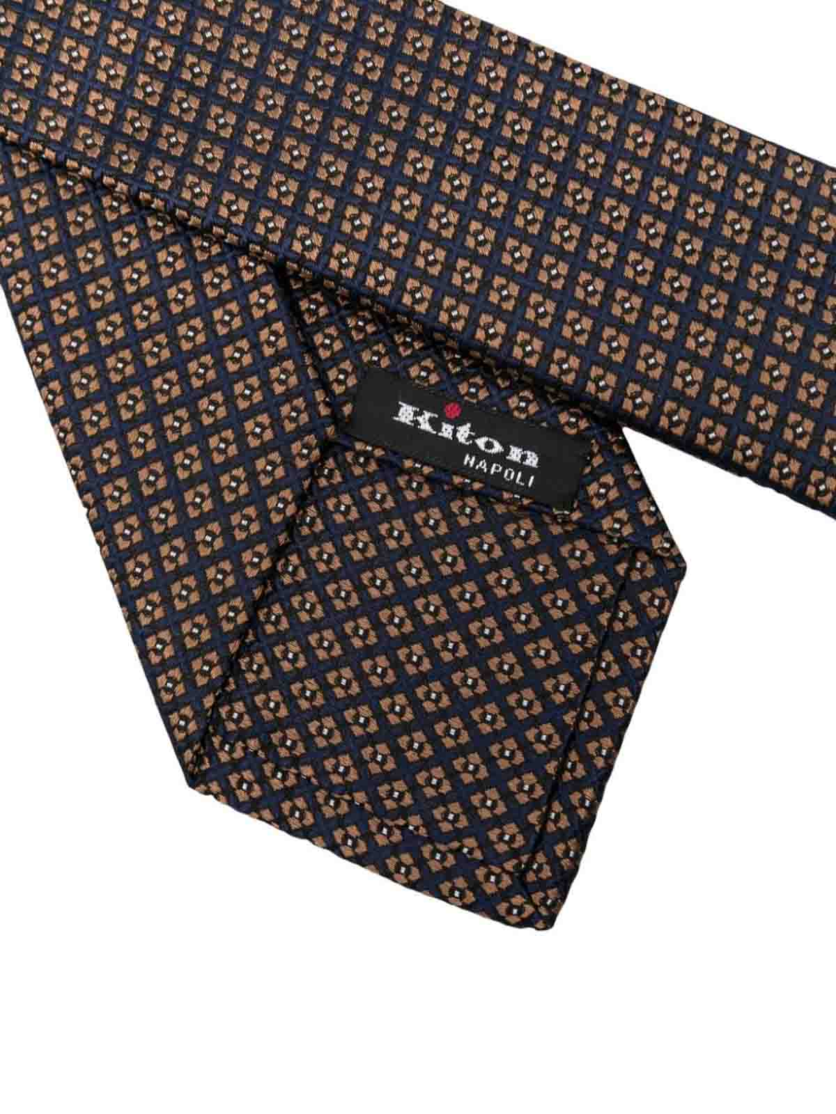 Shop Kiton Ties In Blue