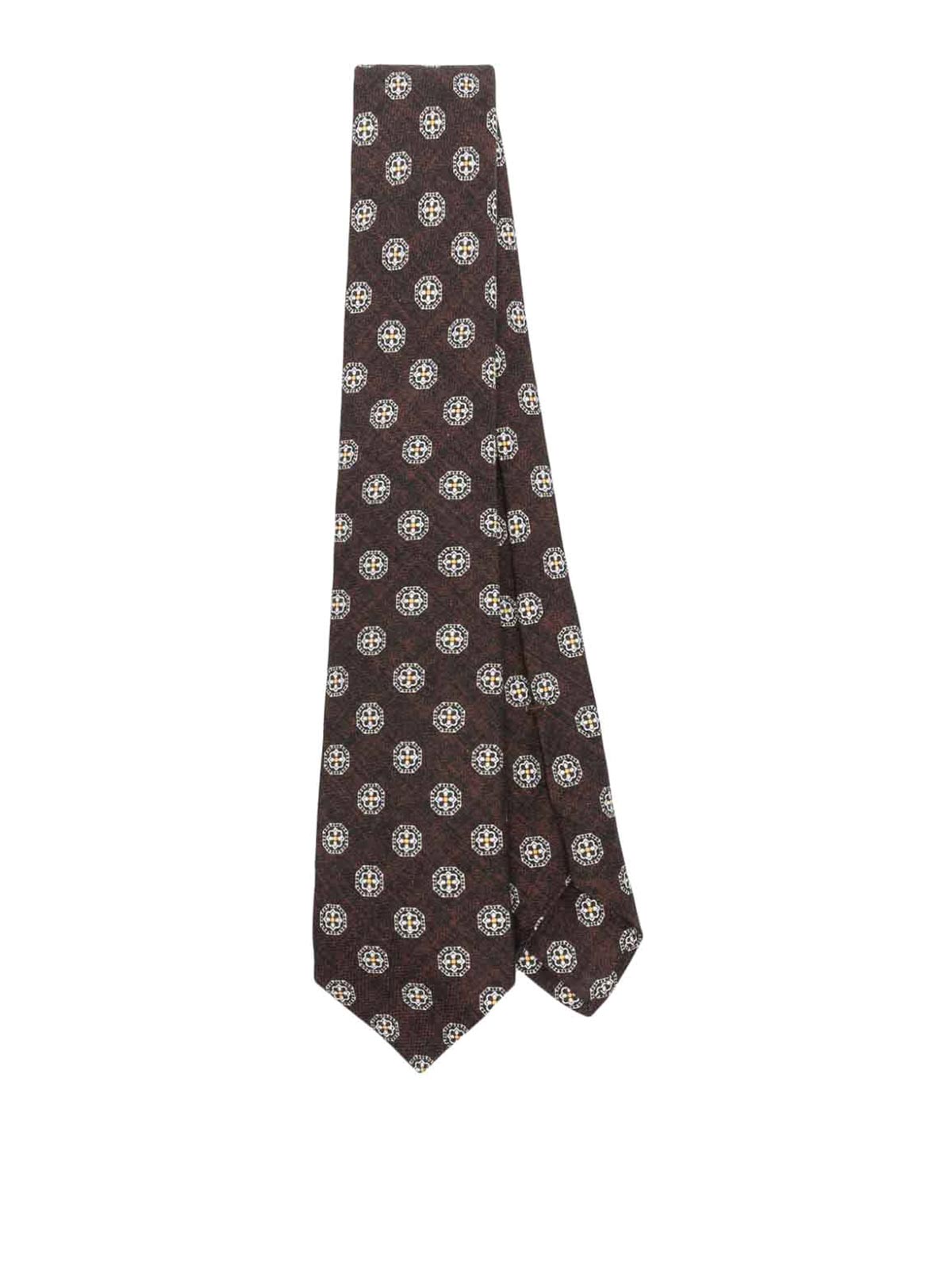 Shop Kiton Ties Brown