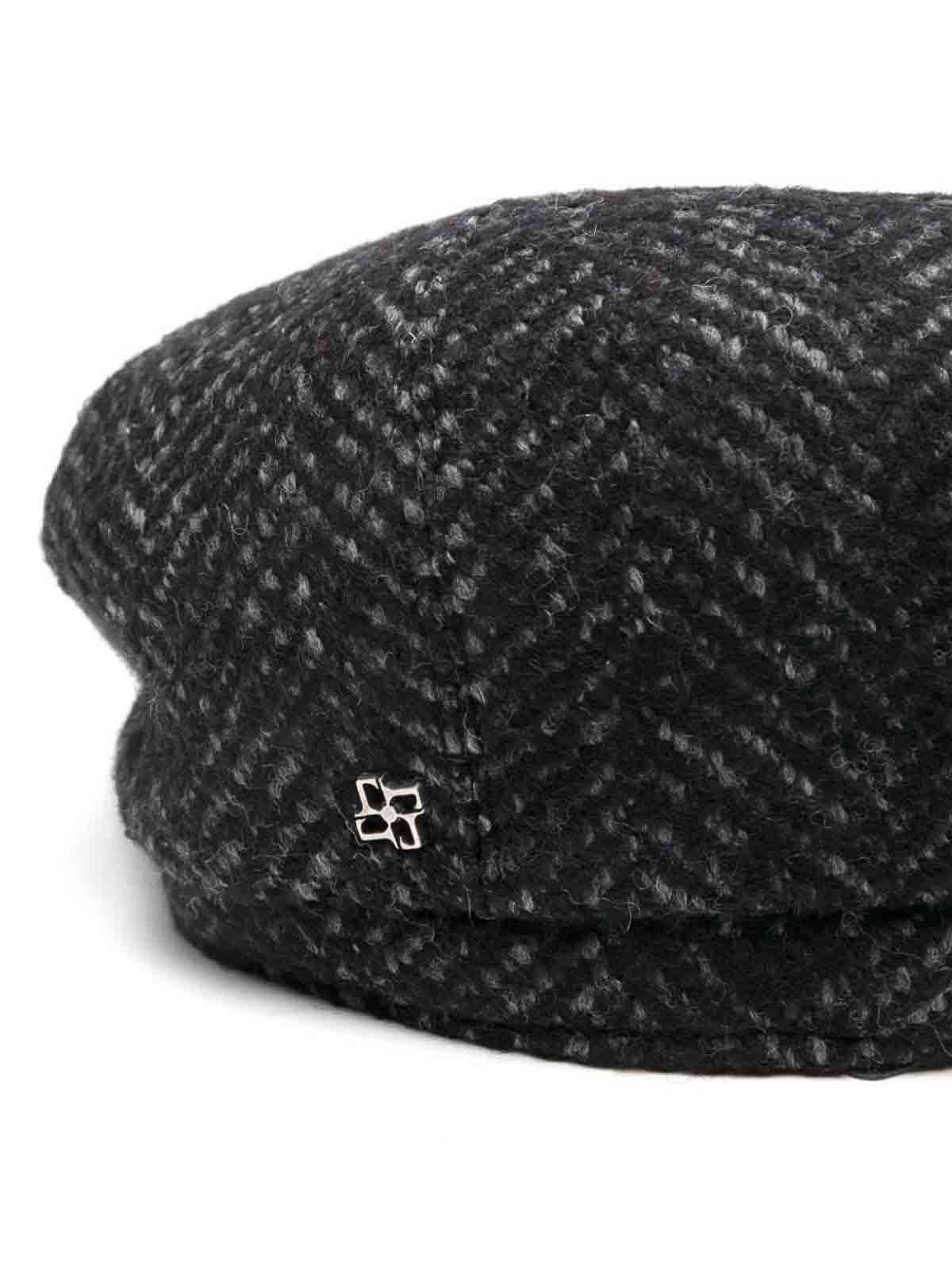 Shop Tagliatore Hats Anthracite In Dark Grey