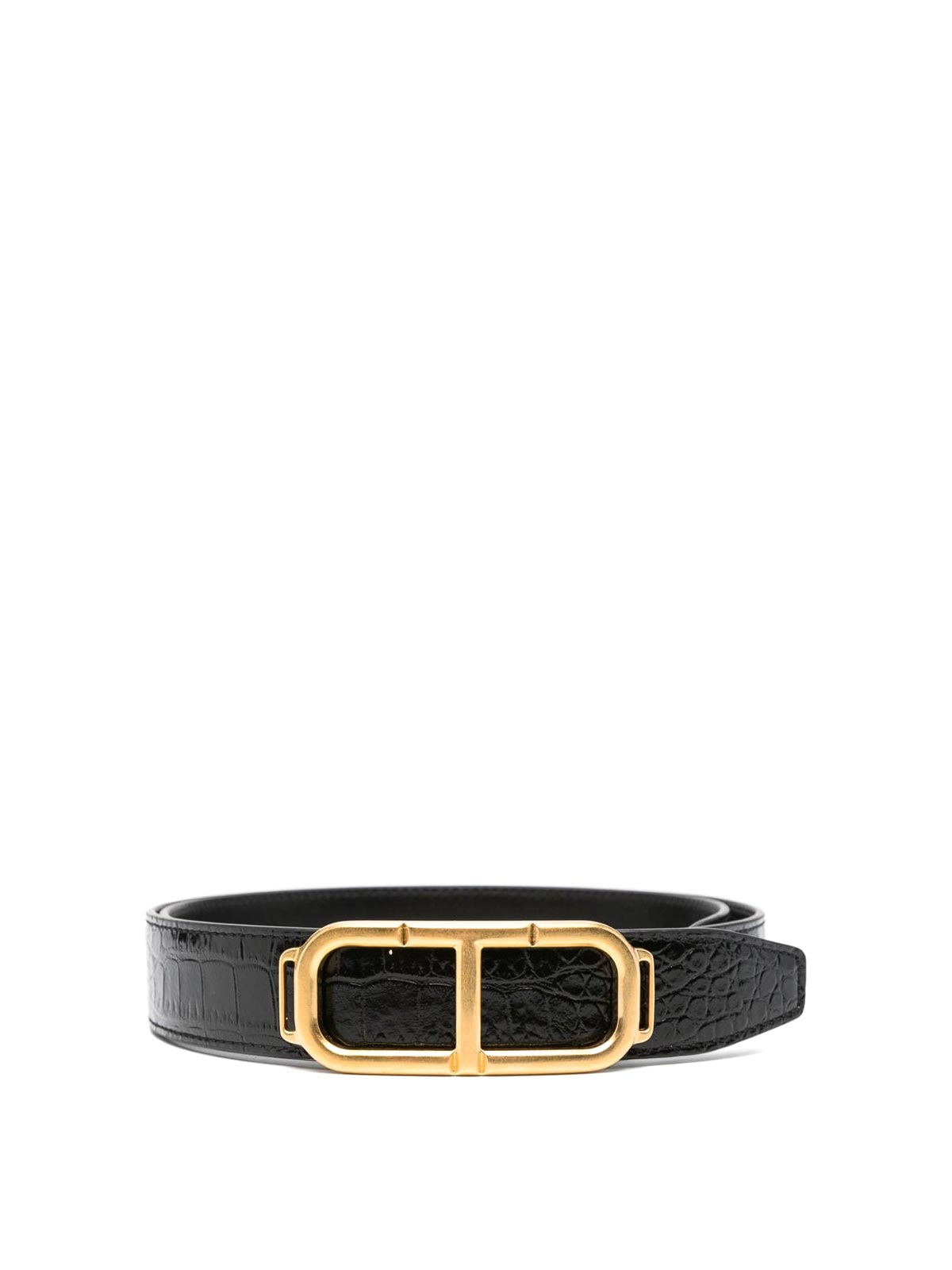 Tom Ford Leather Belt In Black