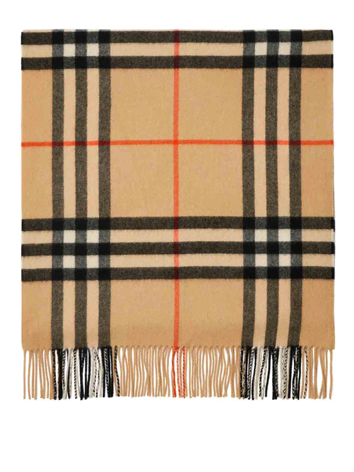 Shop Burberry Scarfs In Beige