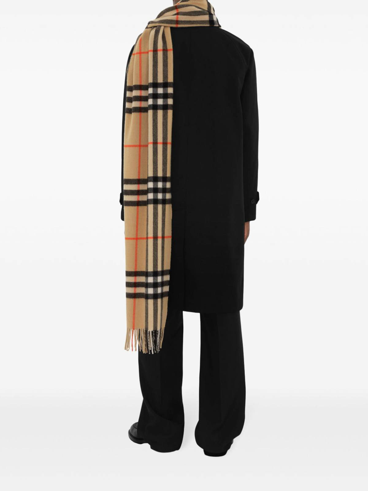 Shop Burberry Scarfs In Beige