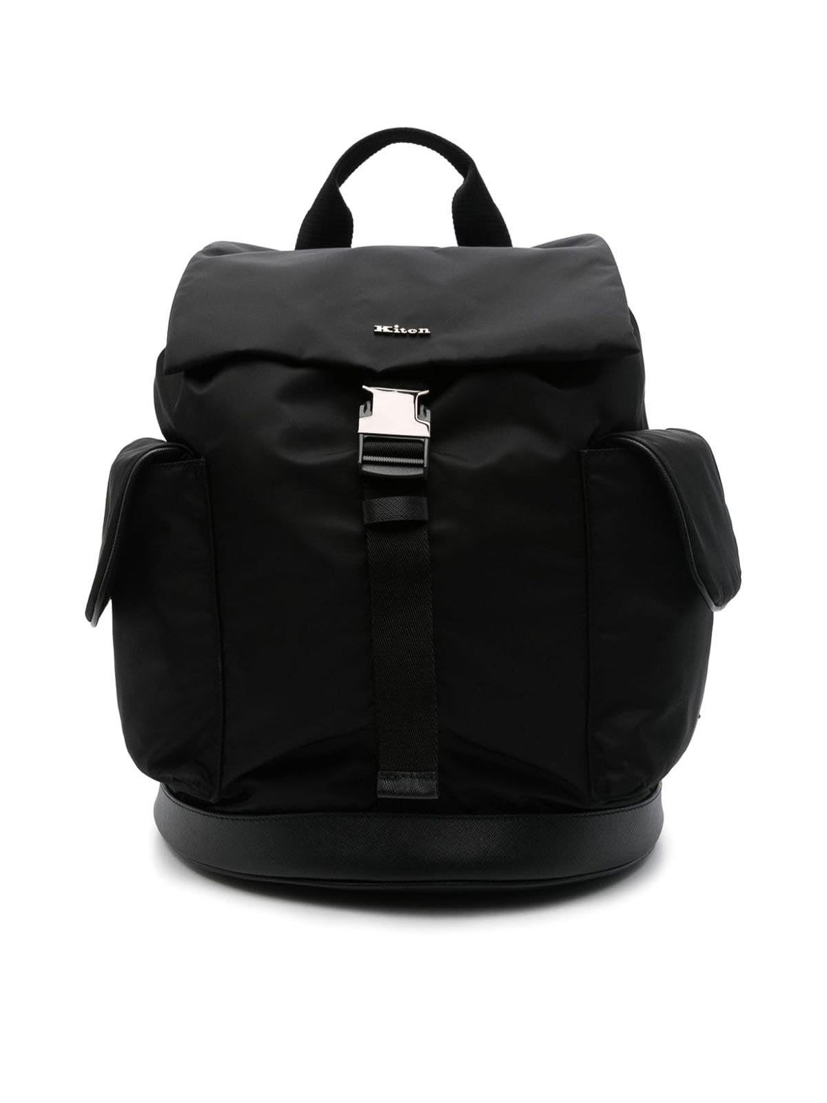 Shop Kiton Logo Bag In Black