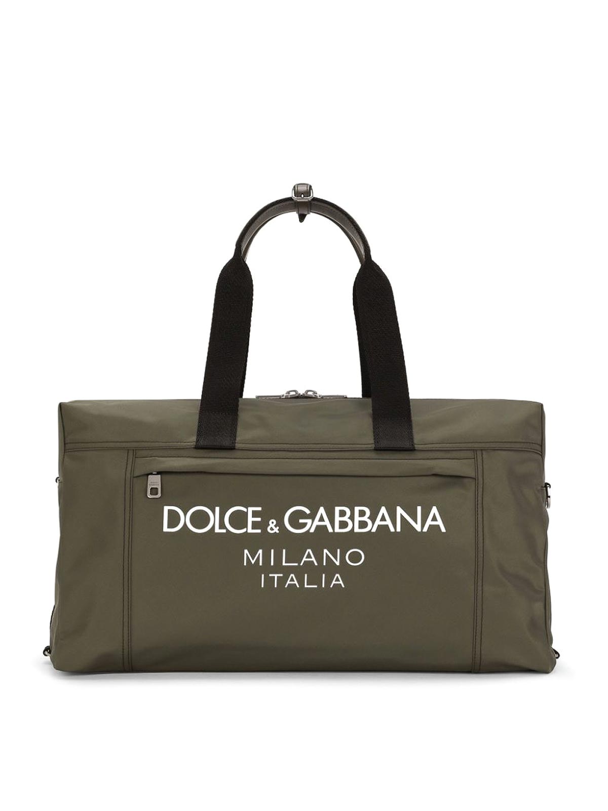 Dolce & Gabbana Logo-stamp Holdall Bag In Green