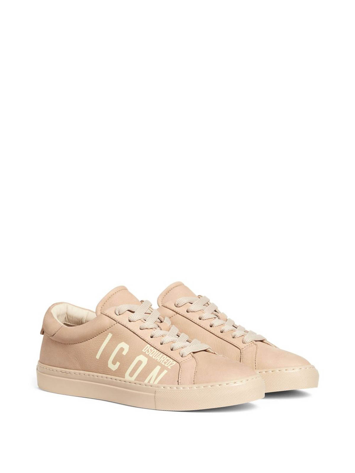 Shop Dsquared2 Sneakers In Beige