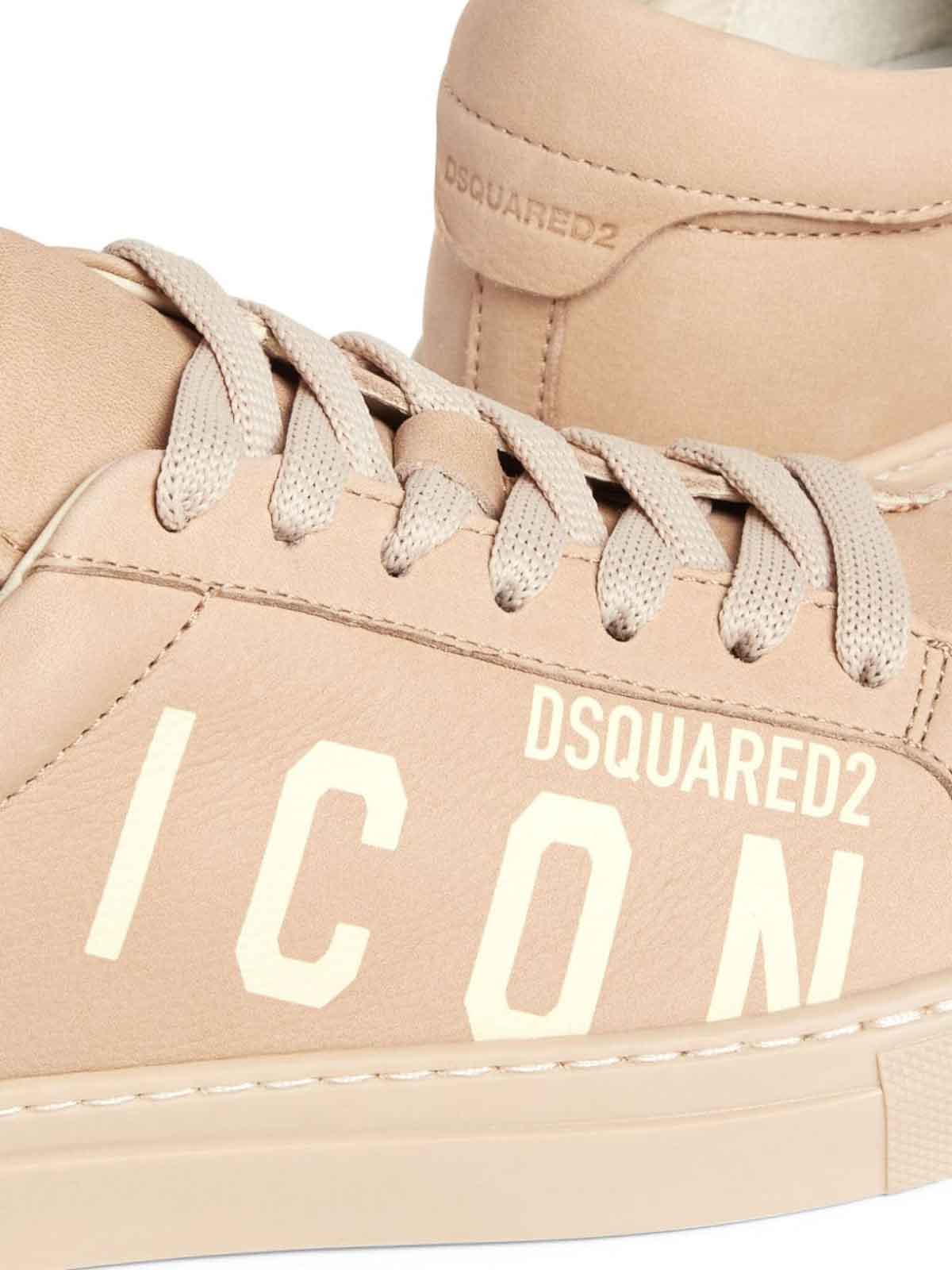 Shop Dsquared2 Sneakers In Beige