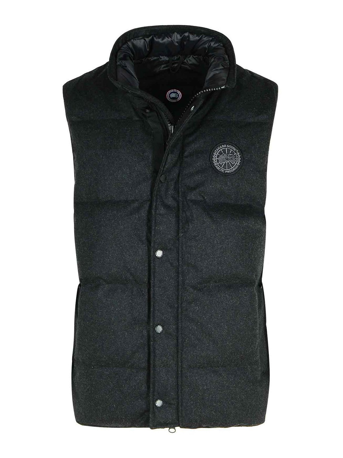 Shop Canada Goose Garson Grey Recycled Wool Blend Vest