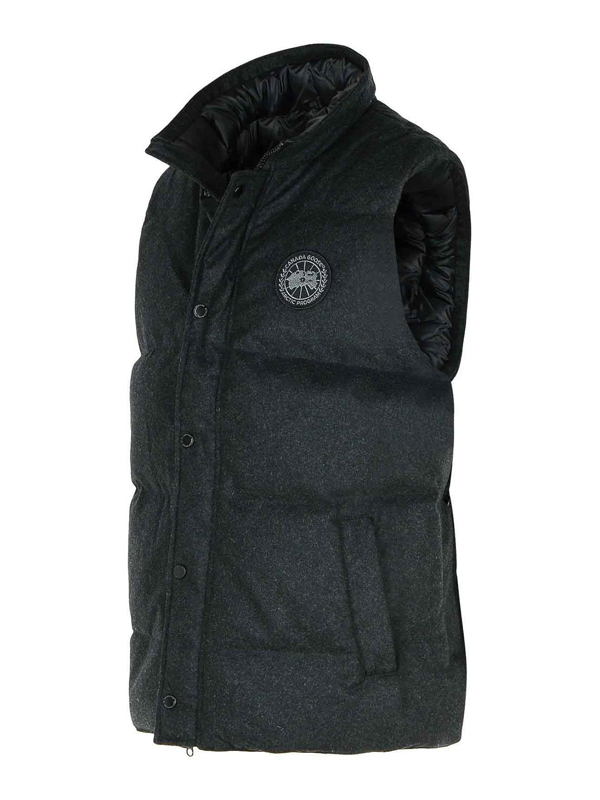 Shop Canada Goose Garson Grey Recycled Wool Blend Vest