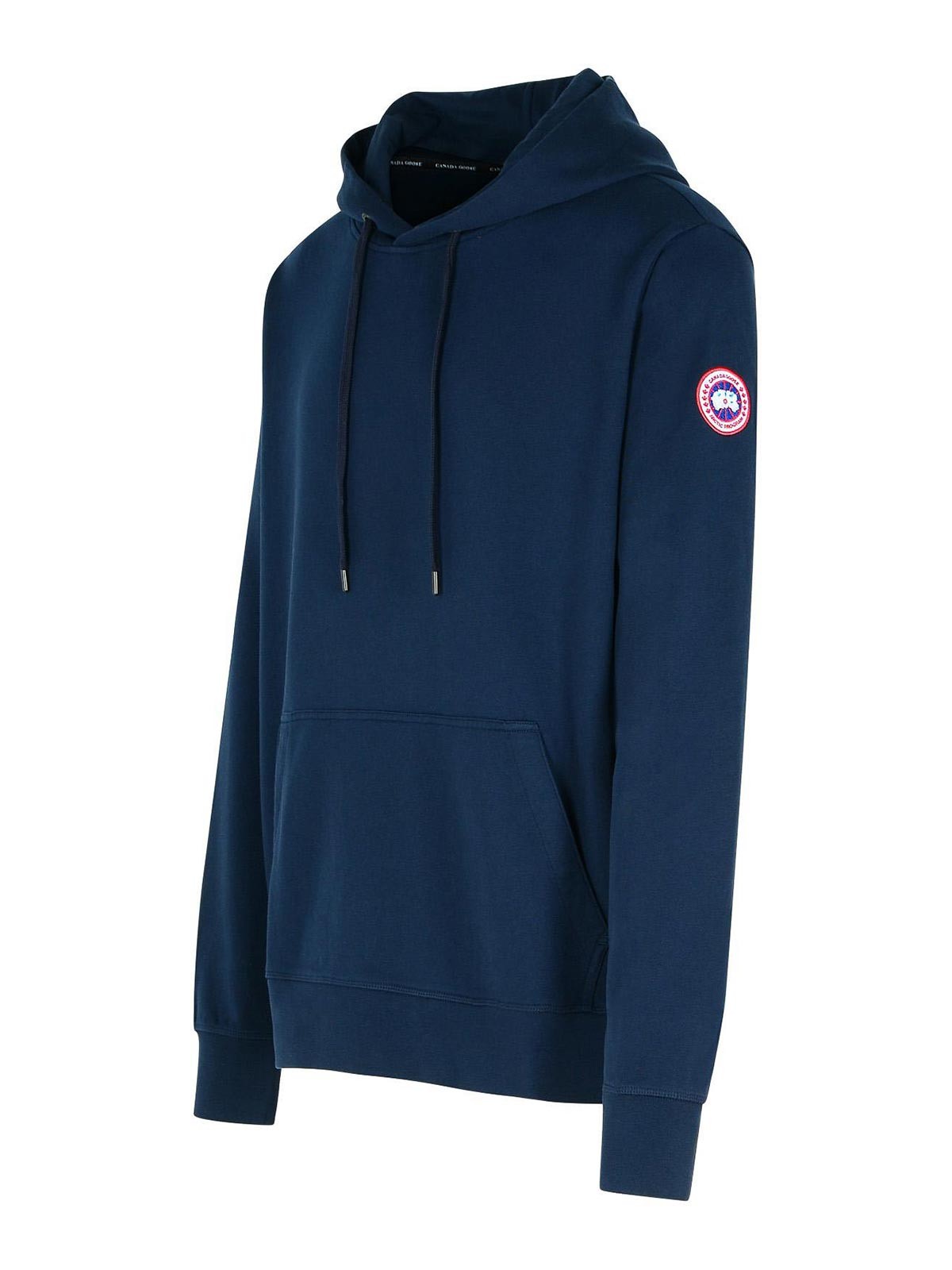 Shop Canada Goose Huron Navy Cotton Sweatshirt In Dark Blue