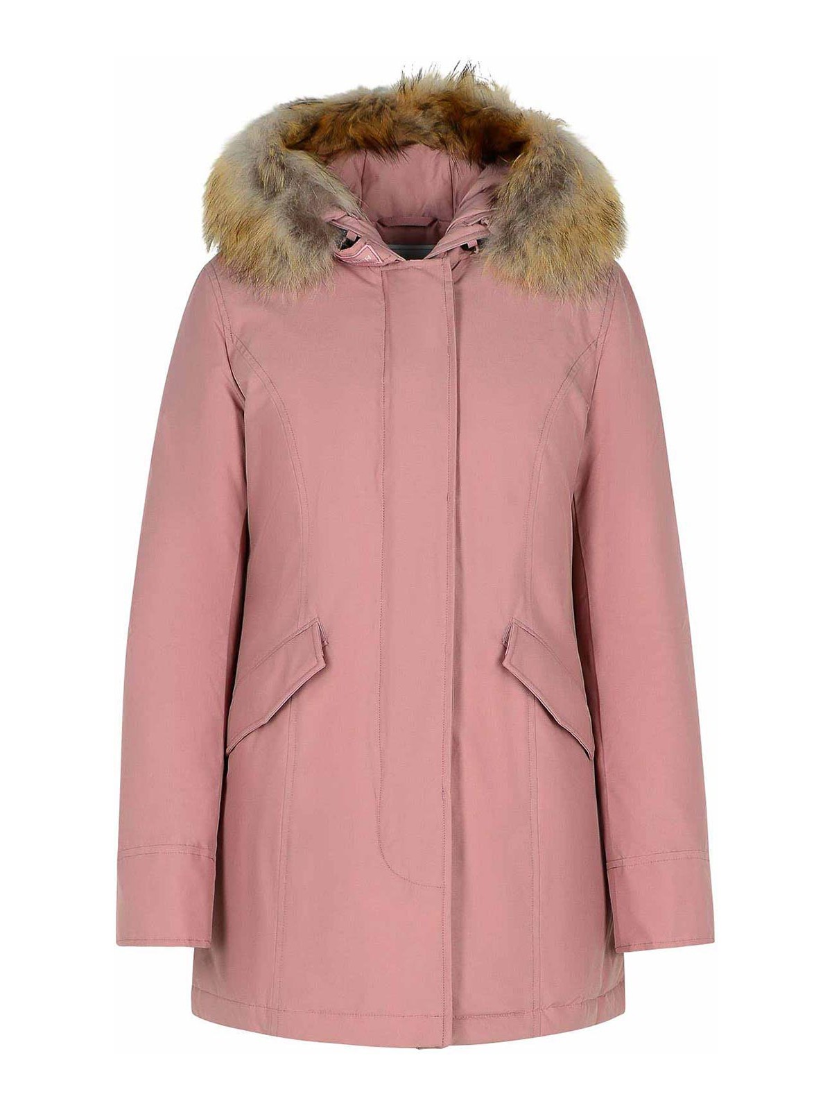 Shop Woolrich Artic Pink Cotton Blend Parka In Nude & Neutrals