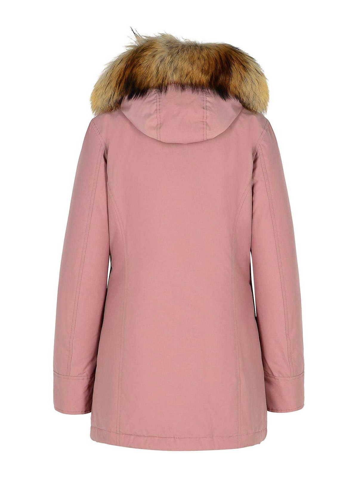 Shop Woolrich Artic Pink Cotton Blend Parka In Nude & Neutrals