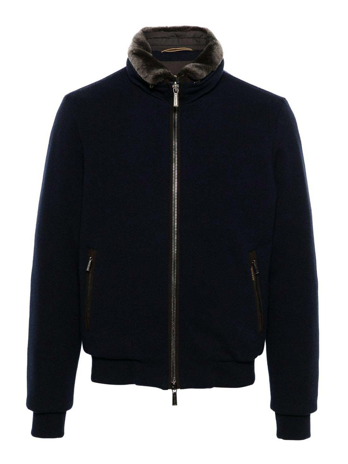 Moorer Wool Blend Bellati Down Jacket In Black