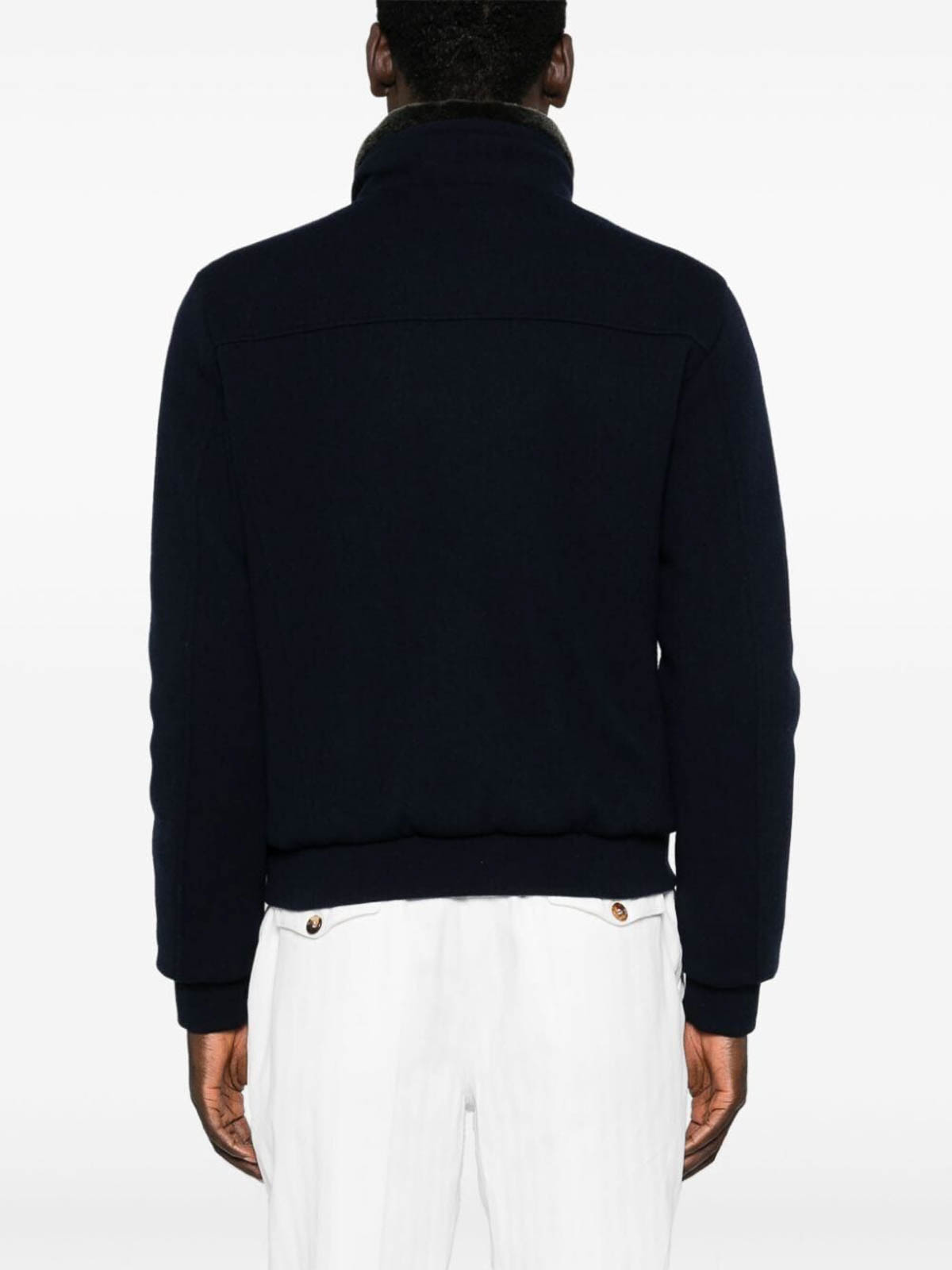 Moorer Wool Blend Bellati Down Jacket In Black
