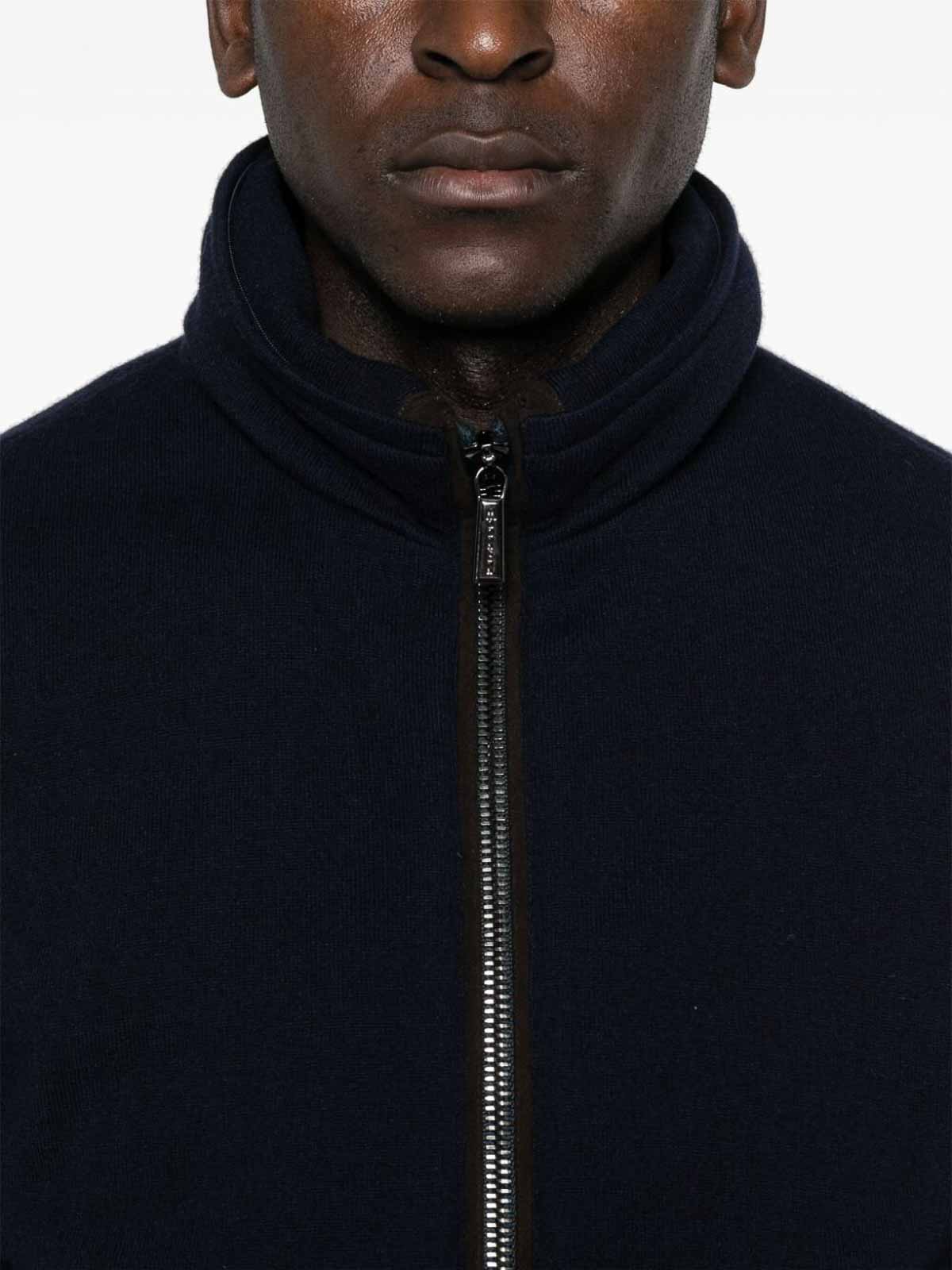 Moorer Wool Blend Bellati Down Jacket In Black