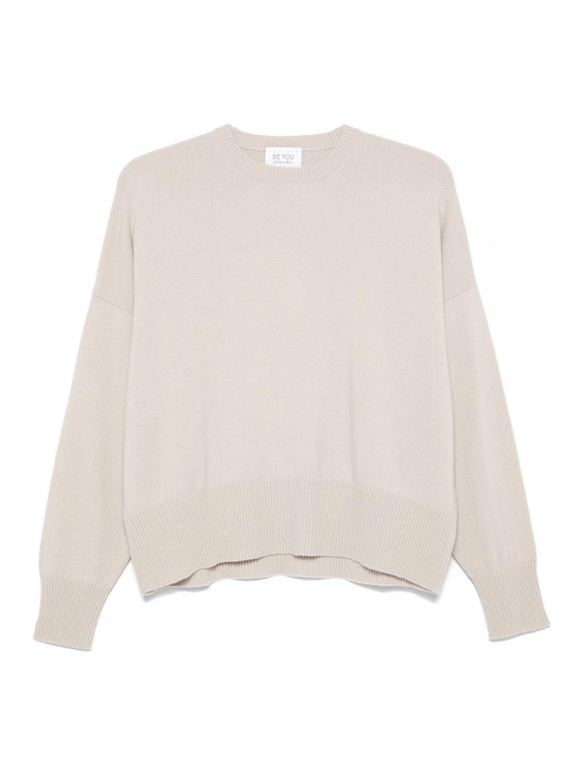 Be You Cashmere Overszied Sweater In Sand