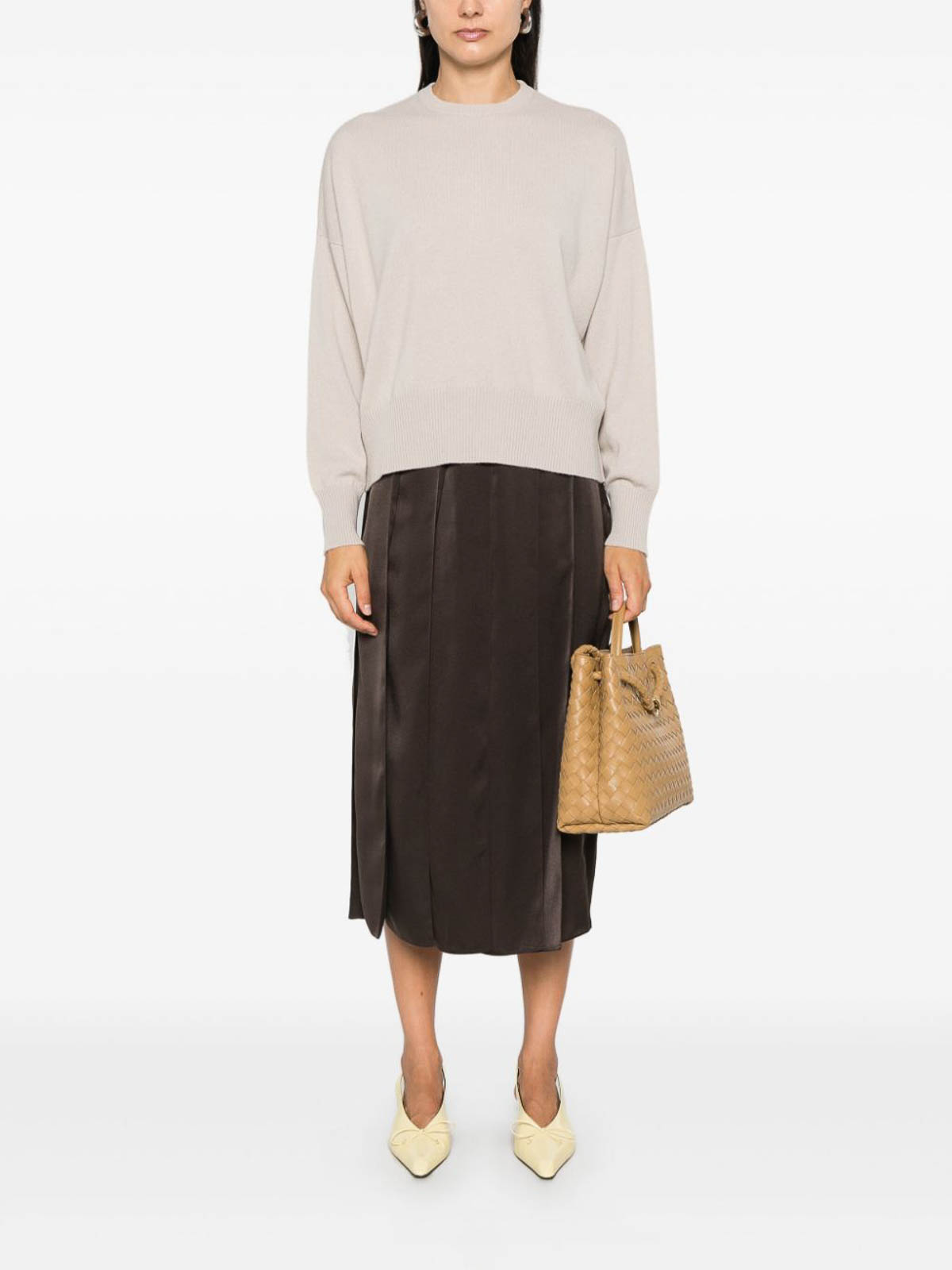 Be You Cashmere Overszied Sweater In Neutral