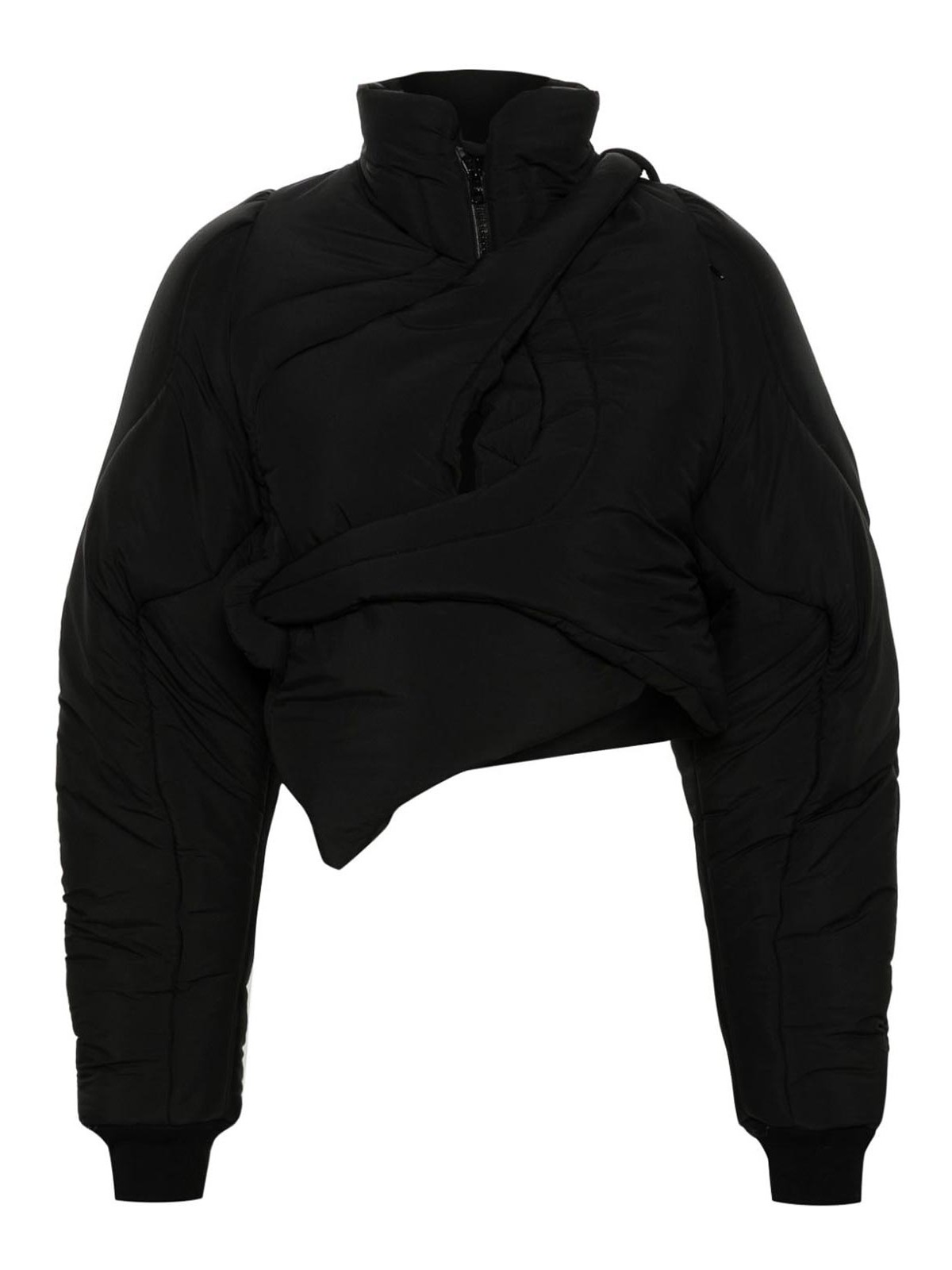Ottolinger Asymmetric Cropped Down Jacket - Black|1090603921