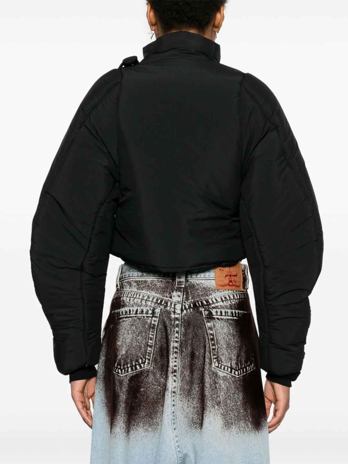 Ottolinger Asymmetric Cropped Down Jacket - Black|1090603921