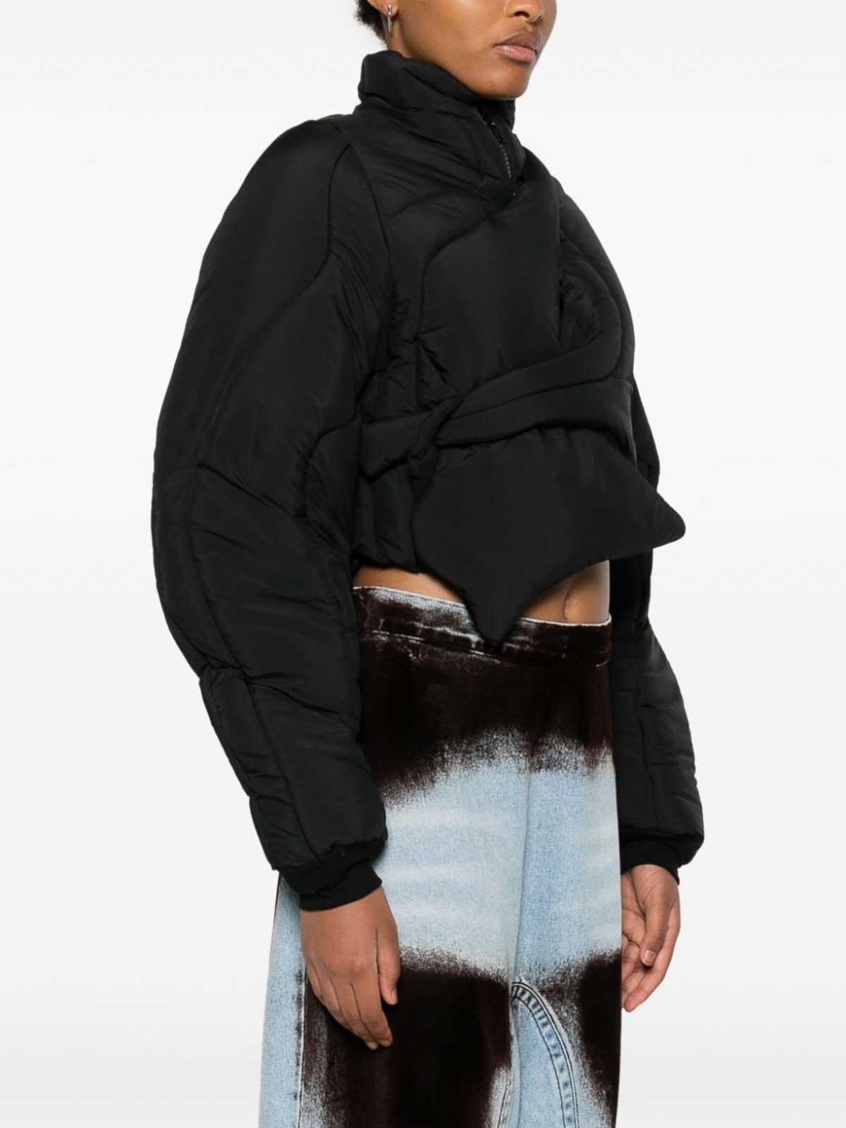 Ottolinger Asymmetric Cropped Down Jacket - Black|1090603921