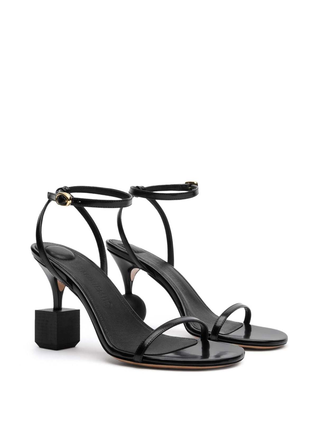 Jacquemus Open-toed High-heeled Sandals In Black