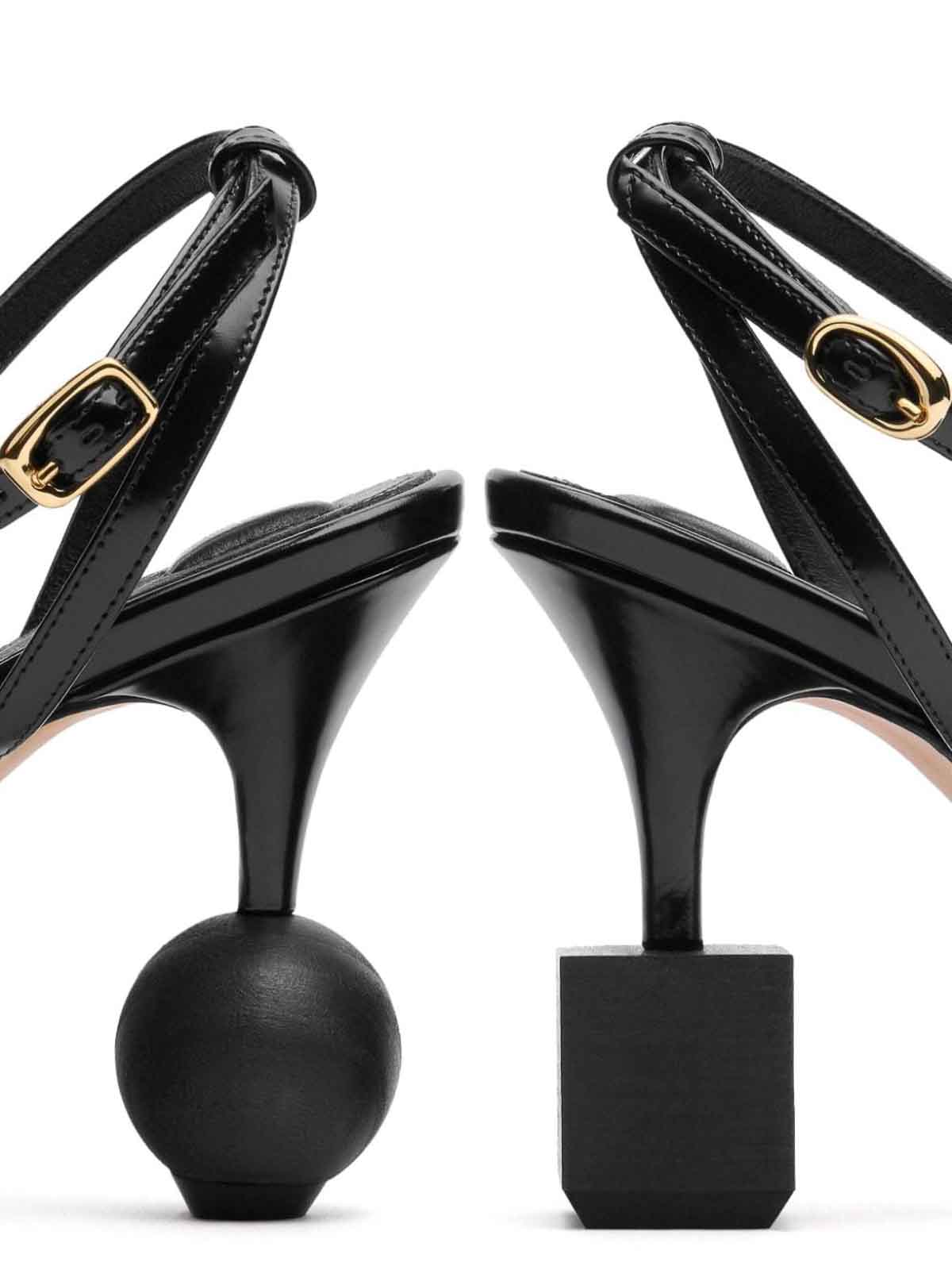 Jacquemus Open-toed High-heeled Sandals In Black