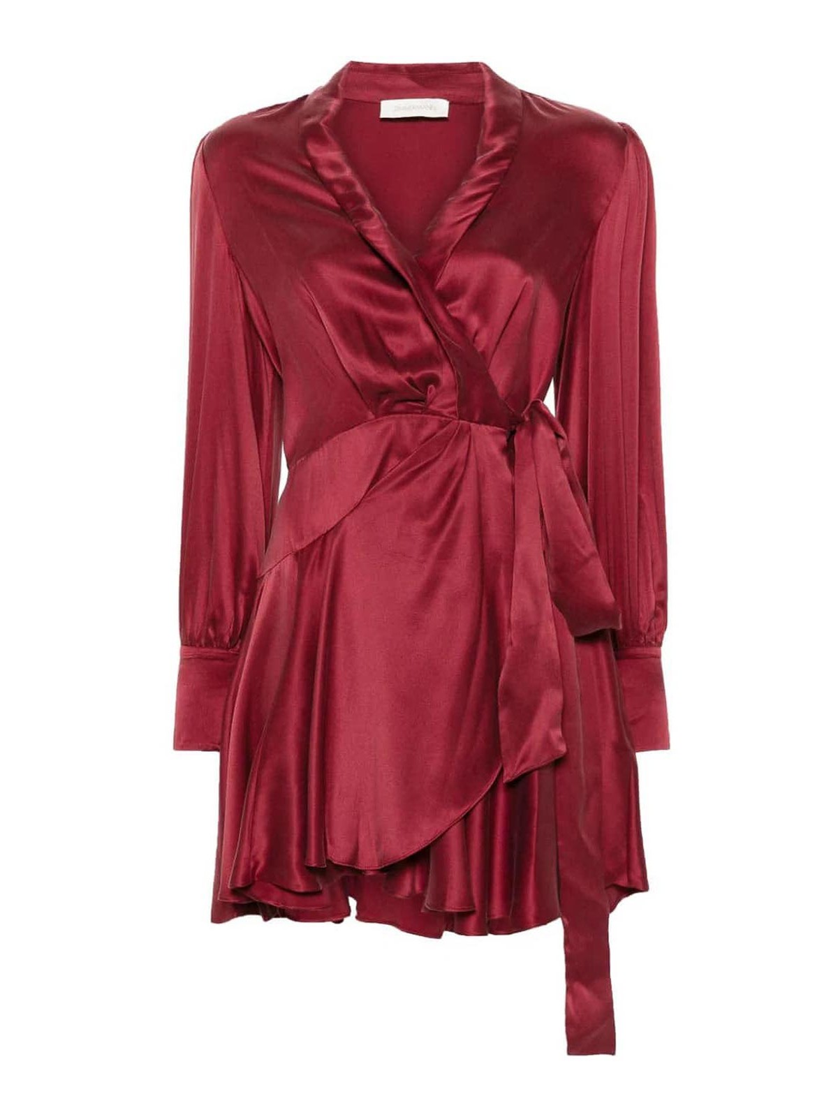 Zimmermann Wrap Dress Seta - Burgundy - Women|8067DF24RBUR