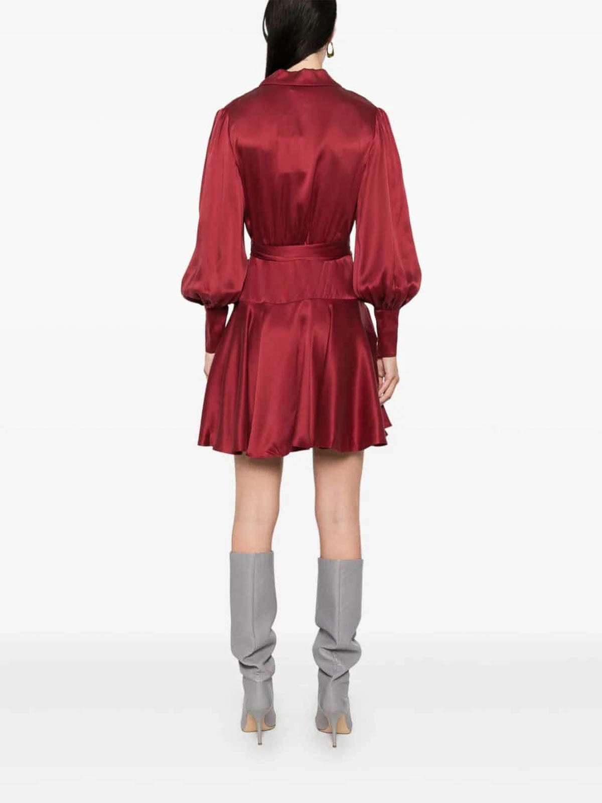 Zimmermann Wrap Dress Seta - Burgundy - Women|8067DF24RBUR