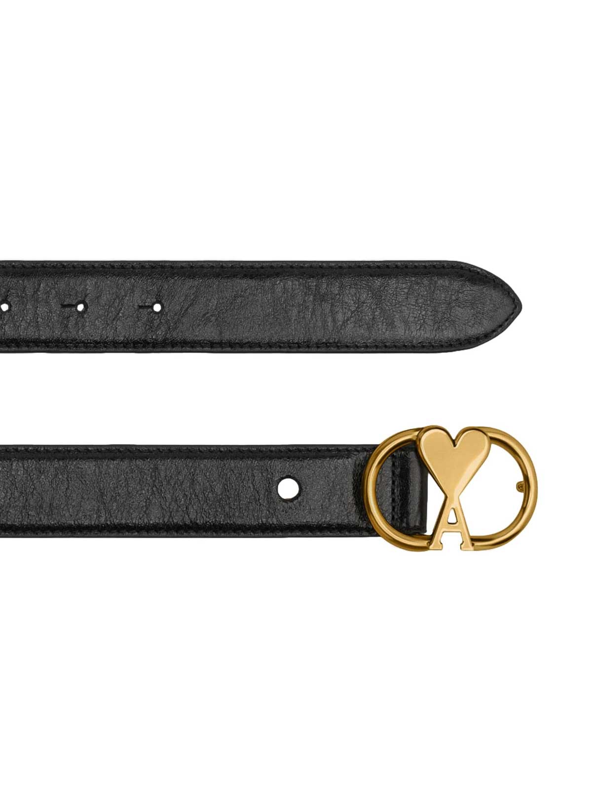 Shop Ami Alexandre Mattiussi Belt Buckle In Black