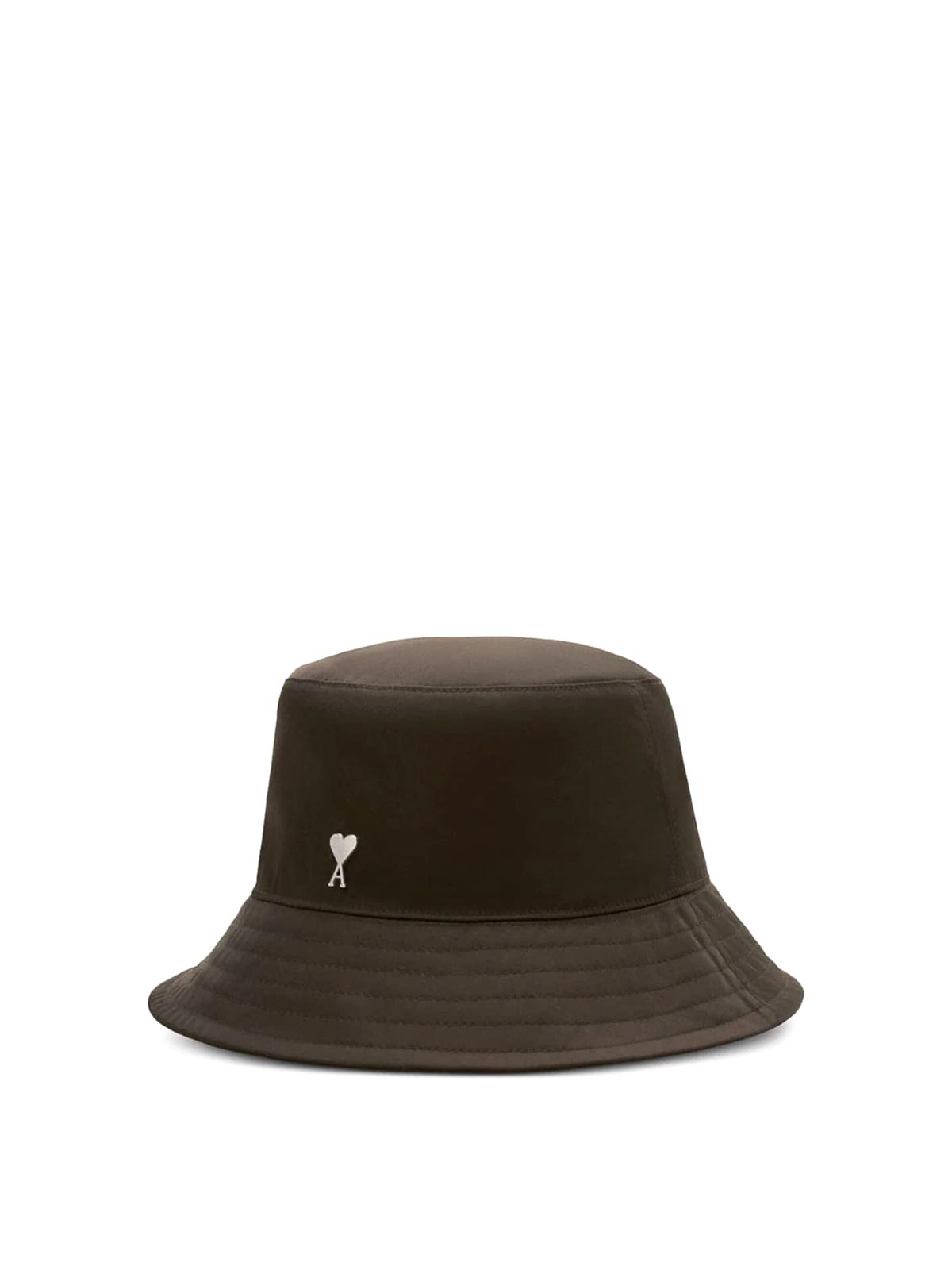 Shop Ami Alexandre Mattiussi Cappello In Nylon In Dark Brown