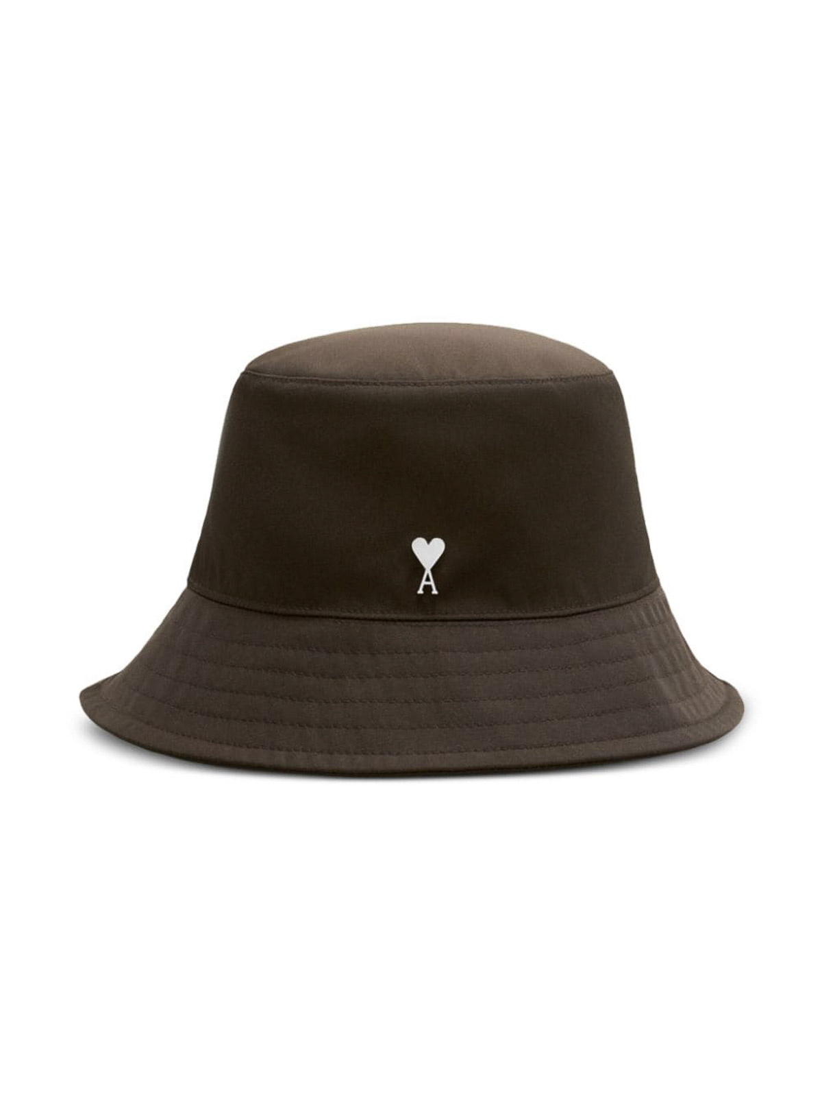 Shop Ami Alexandre Mattiussi Cappello In Nylon In Dark Brown