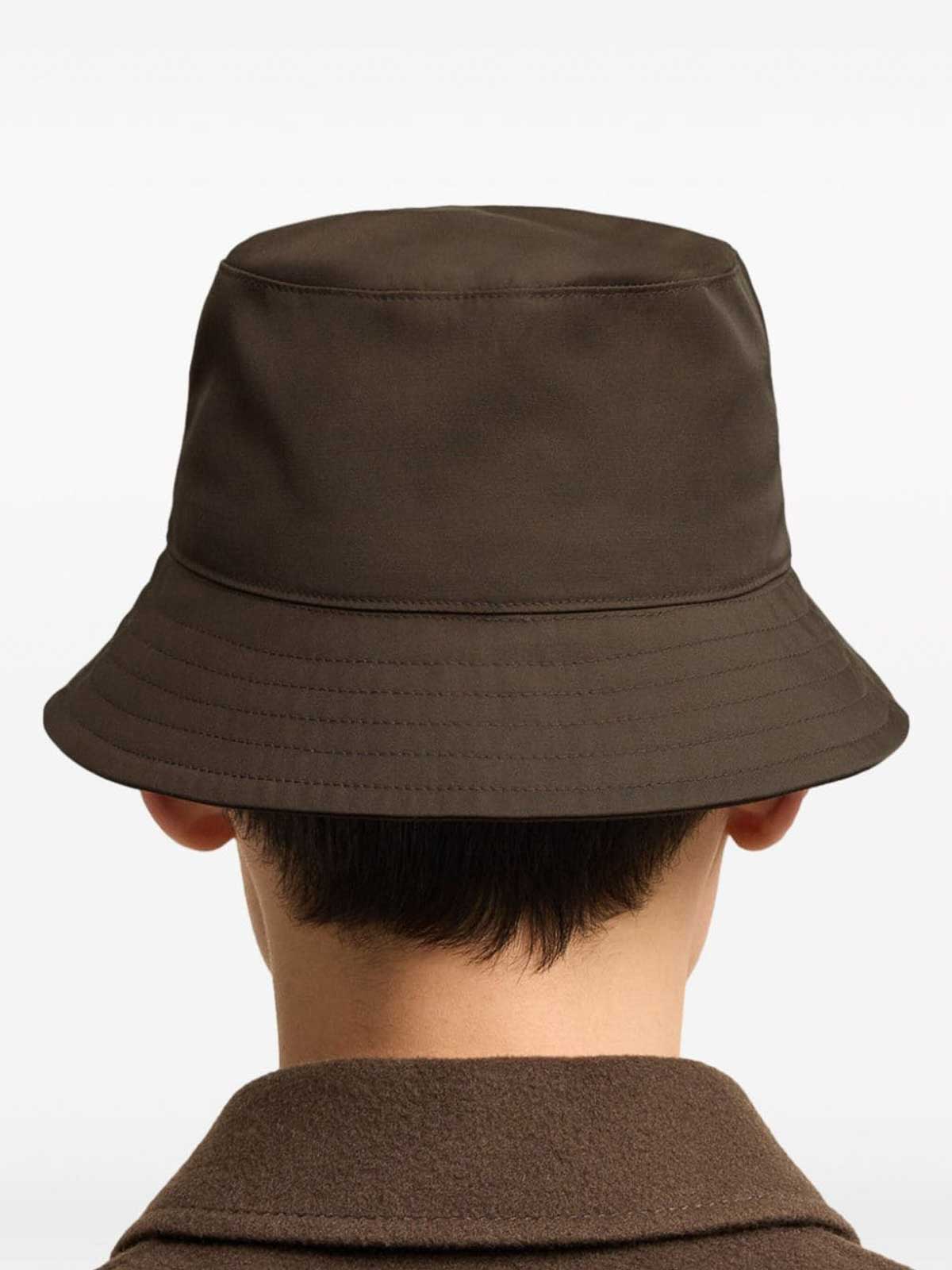 Shop Ami Alexandre Mattiussi Cappello In Nylon In Dark Brown