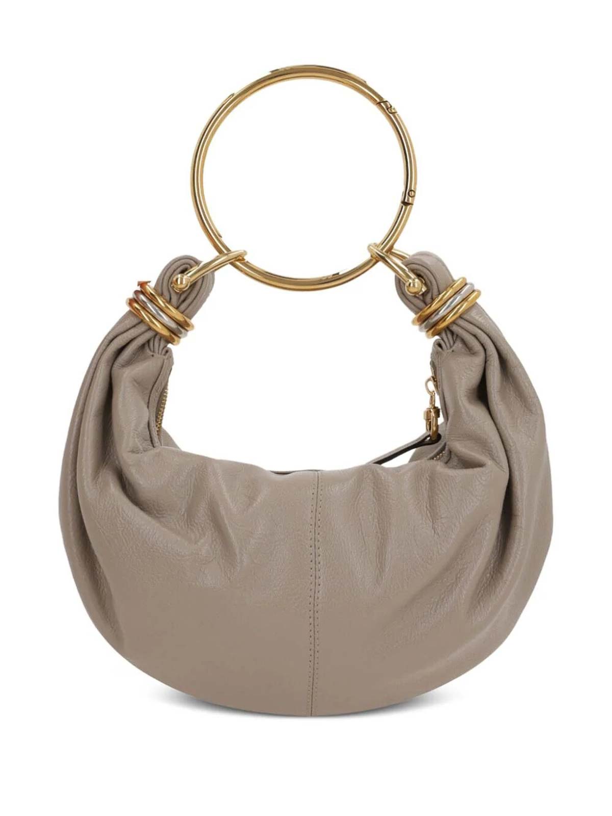 Shop Chloé Small Hobo Bag In Taupe