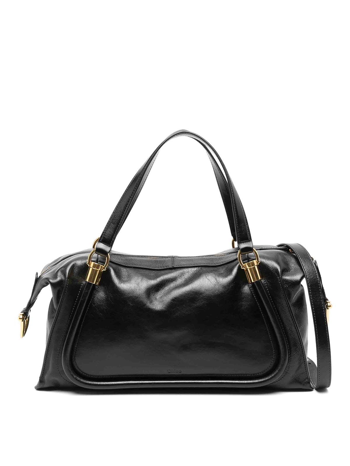 Shop Chloé Double Carry Bag In Black